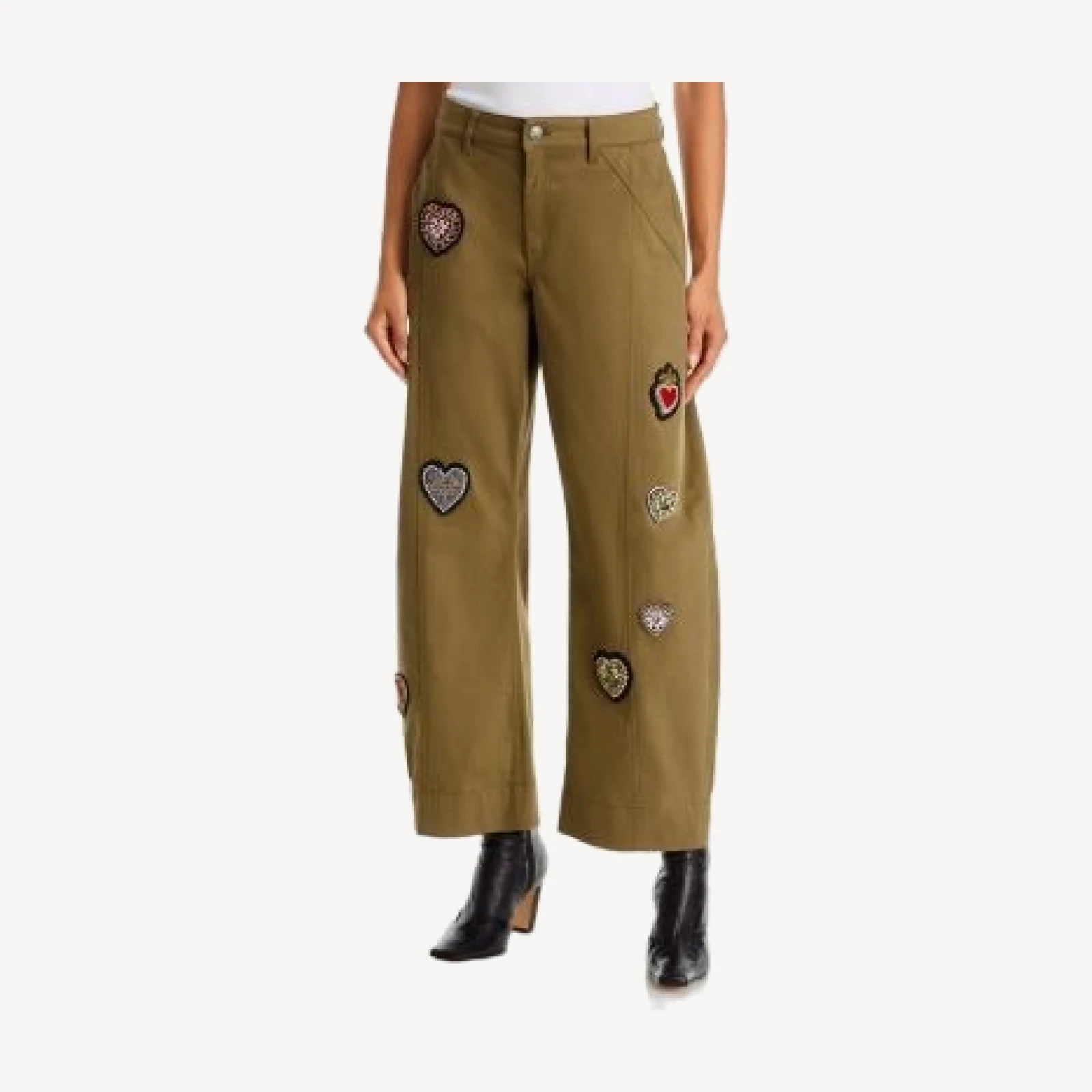 Cinq a Sept Sacred Hearts Isabel Cotton Stretch Pants