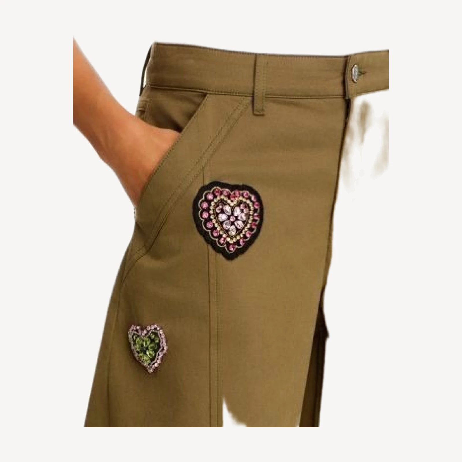 Cinq a Sept Sacred Hearts Isabel Cotton Stretch Pants