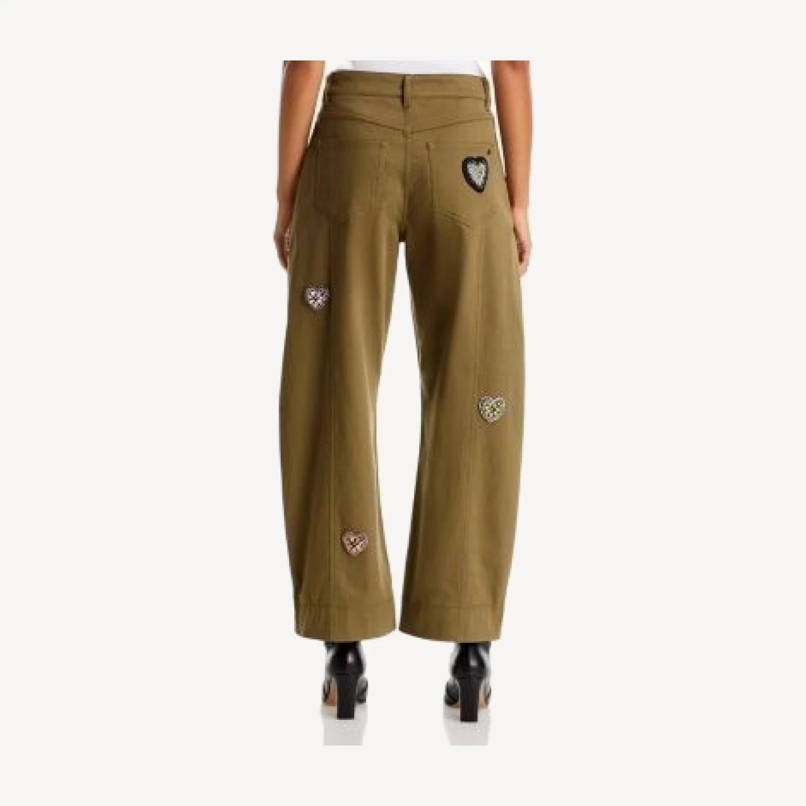 Cinq a Sept Sacred Hearts Isabel Cotton Stretch Pants
