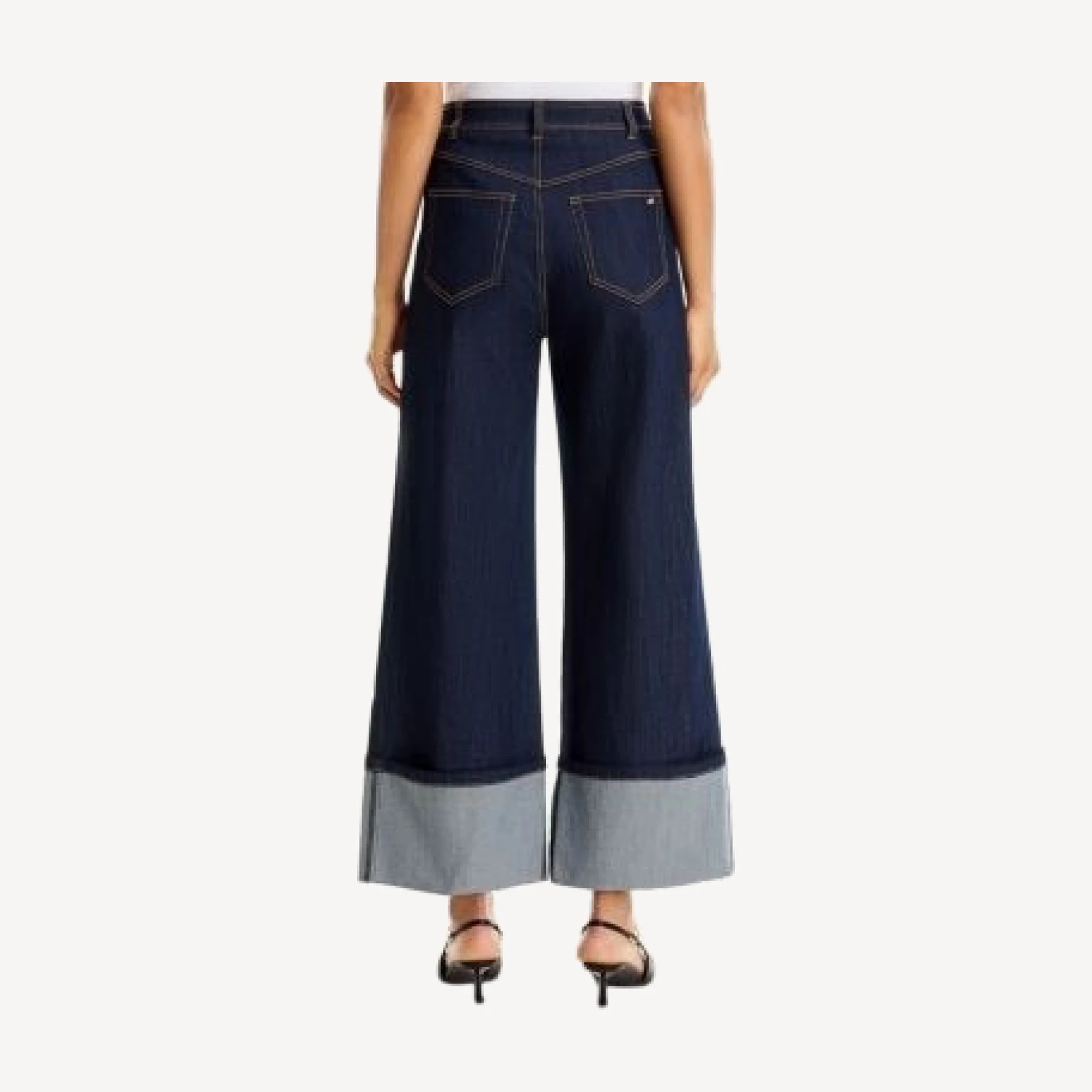 Cinq a Sept Cuffed Betsy High Rise Wide Leg Jeans in Indigo