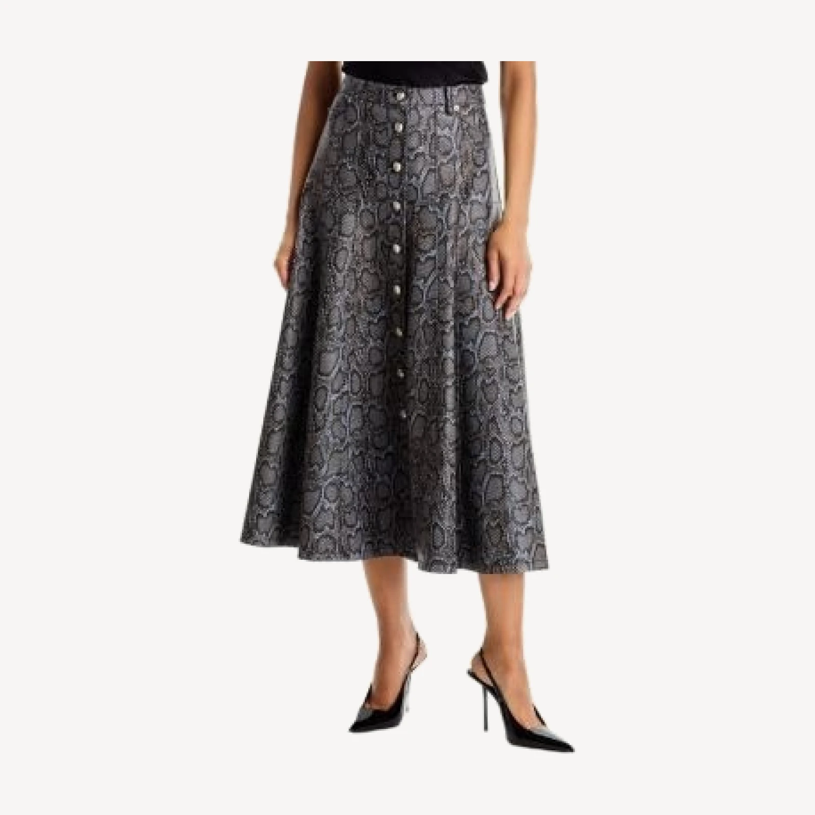 Cinq a Sept Veena Snake Print Midi Skirt