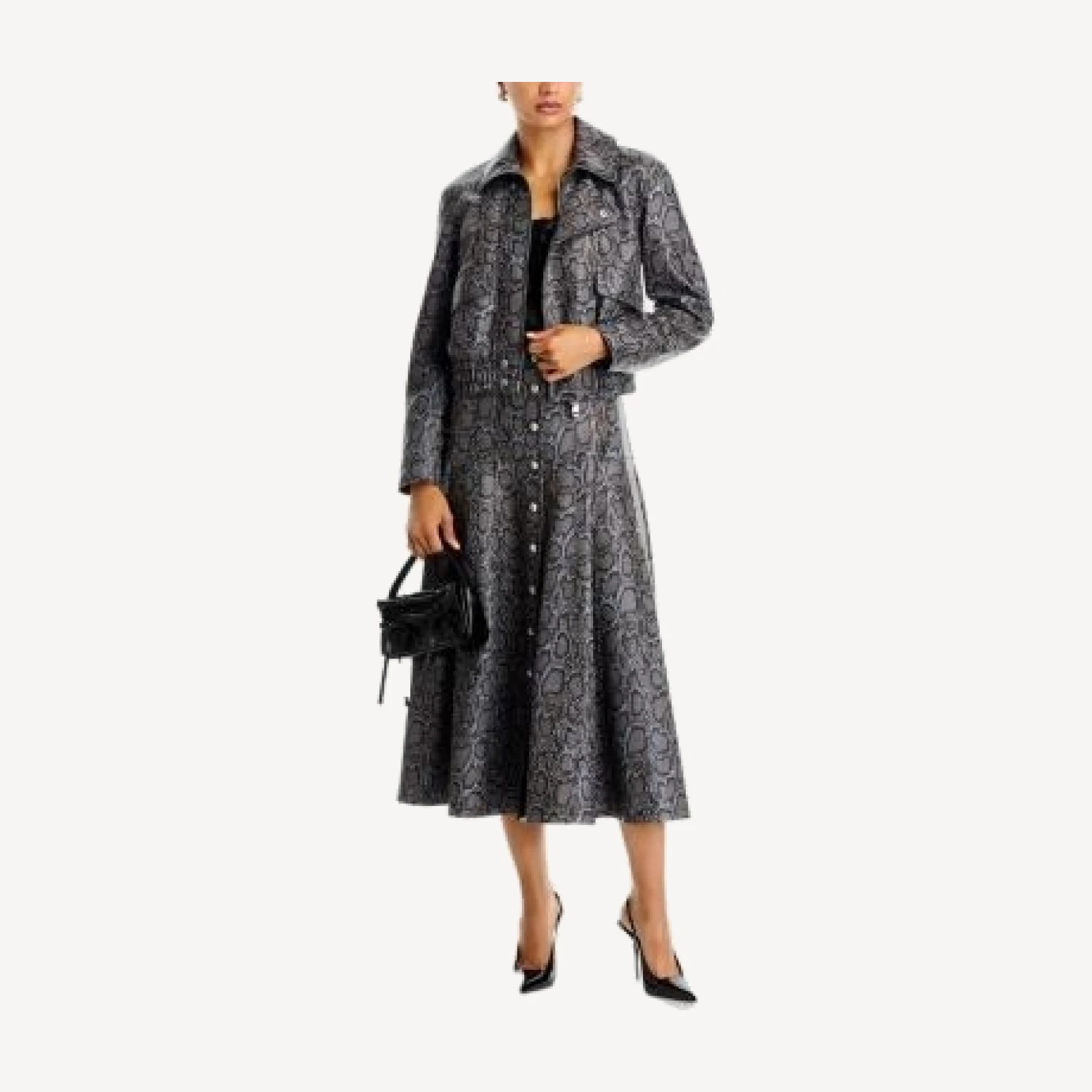 Cinq a Sept Veena Snake Print Midi Skirt