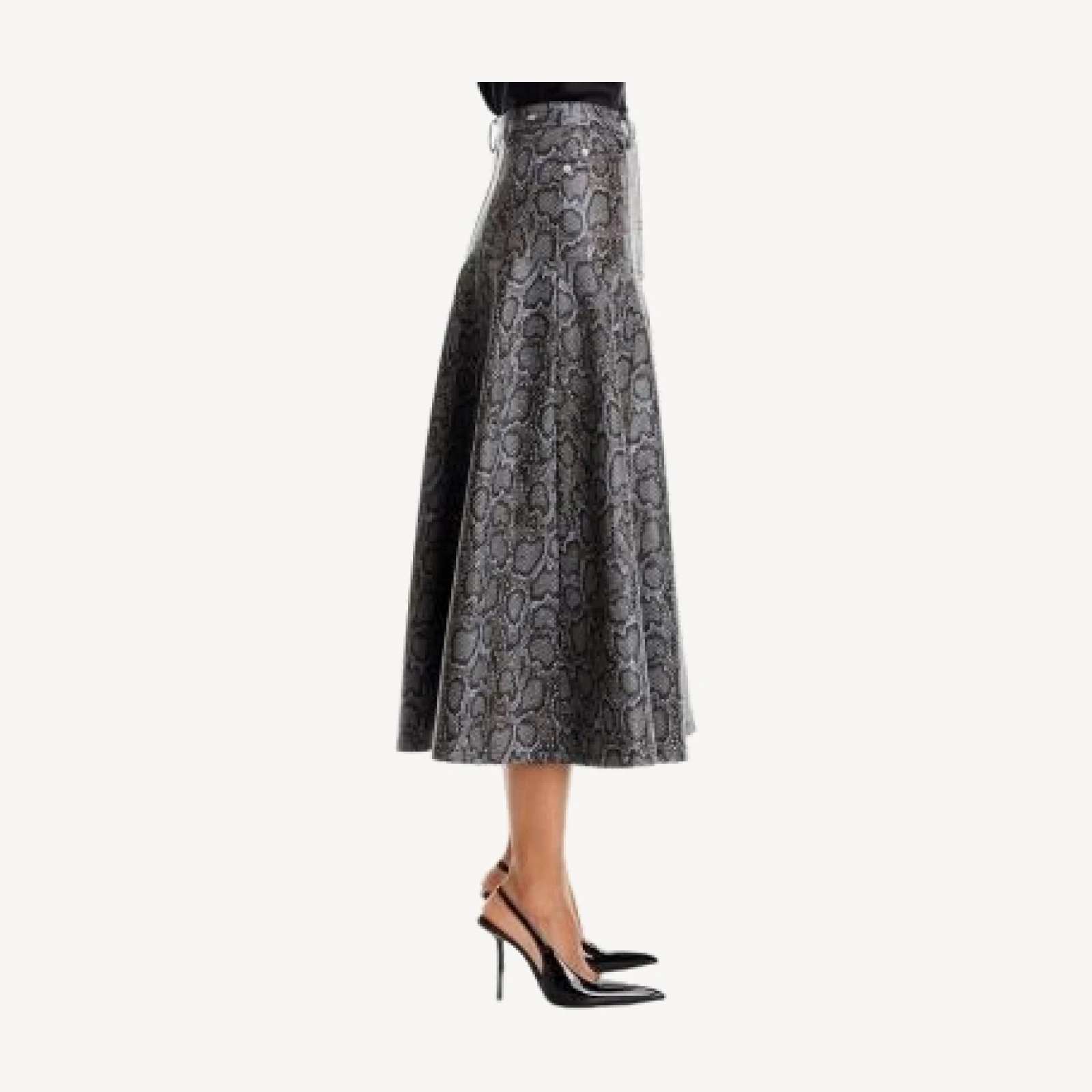 Cinq a Sept Veena Snake Print Midi Skirt