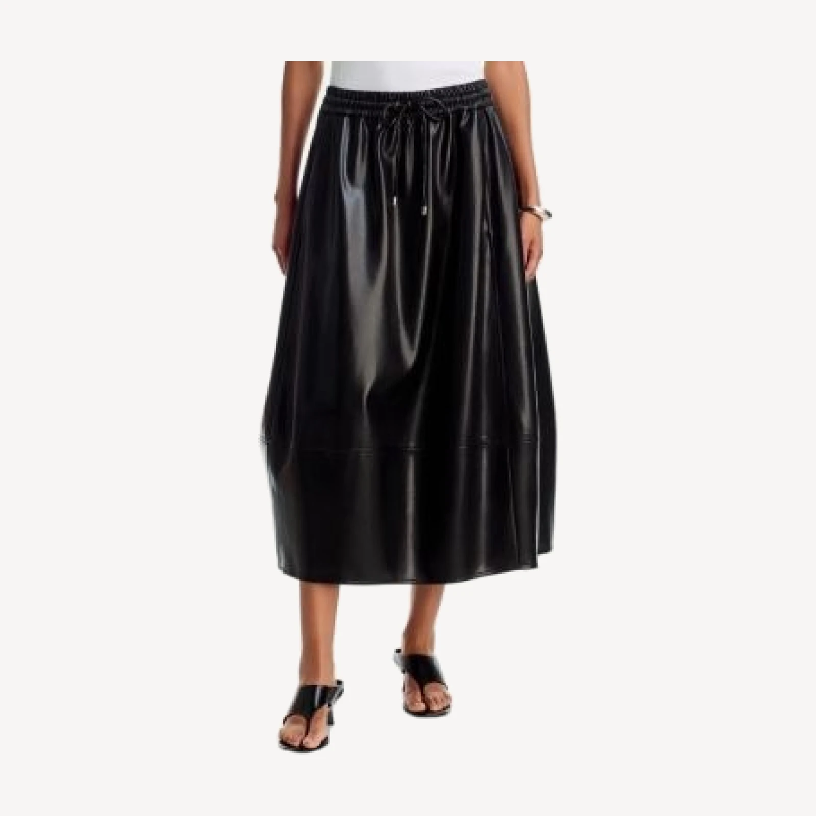 Cinq a Sept Sirani Faux Leather Midi Skirt
