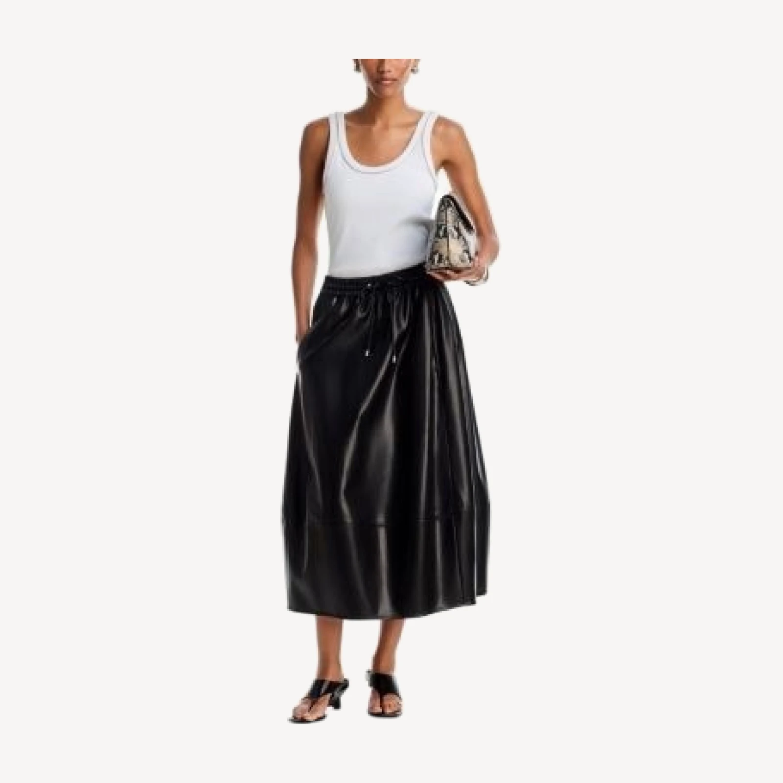 Cinq a Sept Sirani Faux Leather Midi Skirt