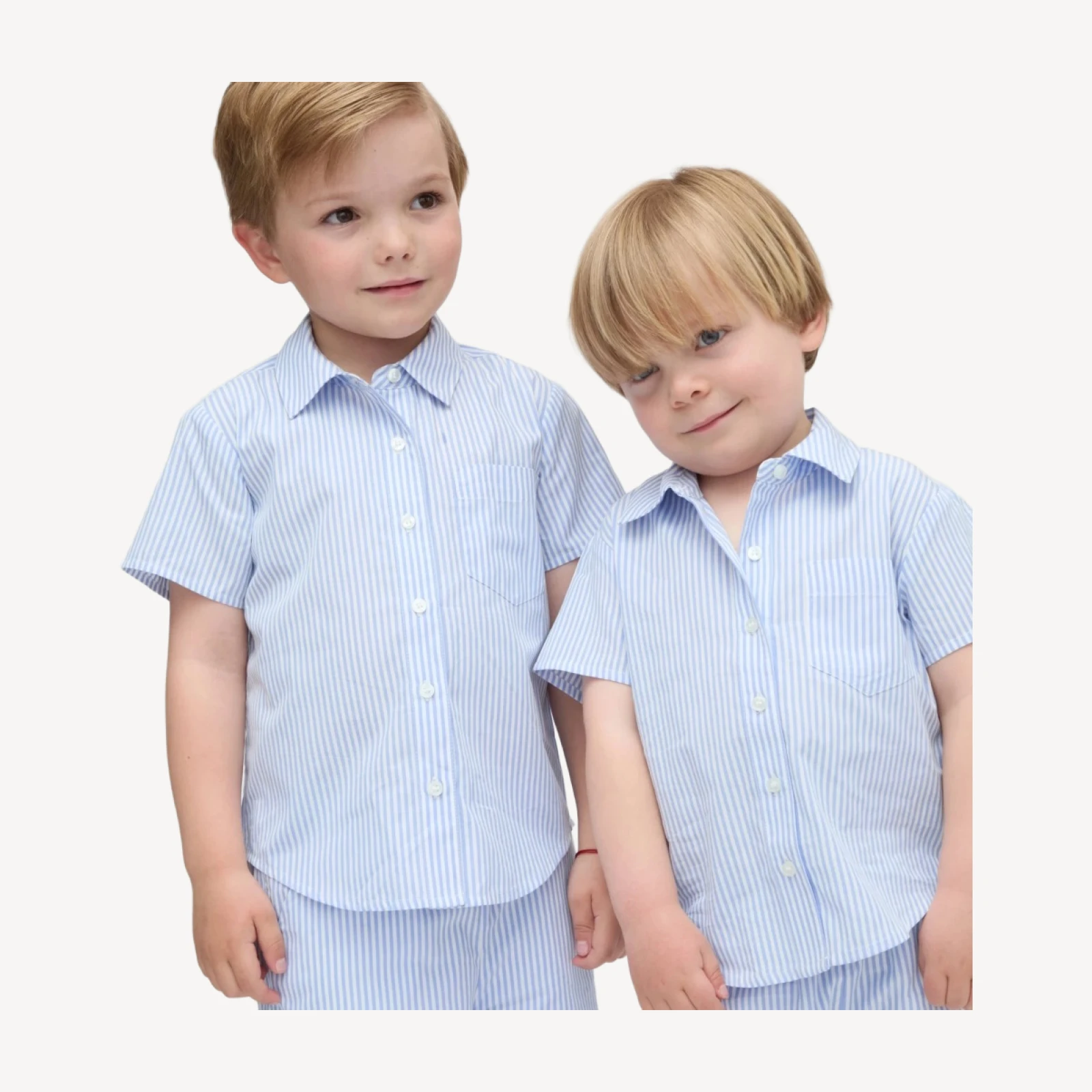 The Tiny Beau Shirt - Blue/White Stripe