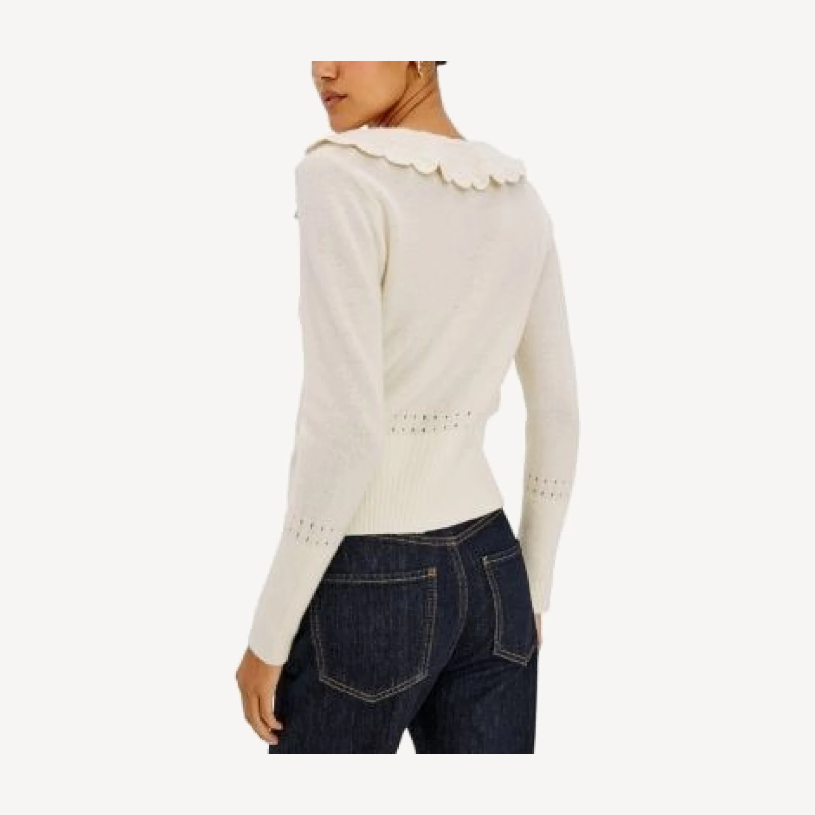 Rails Wendy Cotton, Wool & Cashmere Blend Scalloped Collar Cardigan