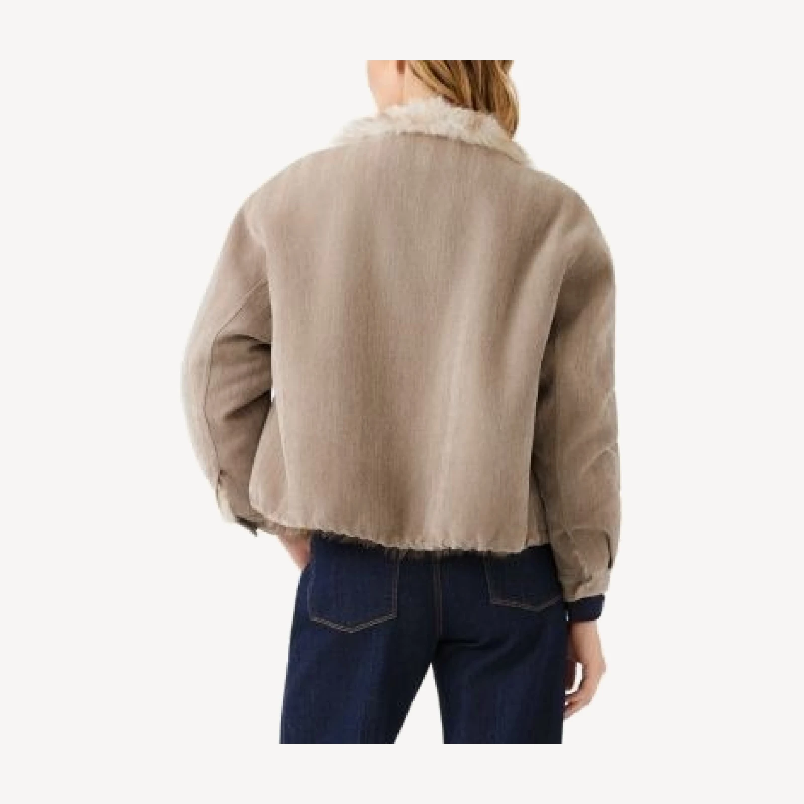 Karen Kane Faux Fur Trim Bomber Jacket