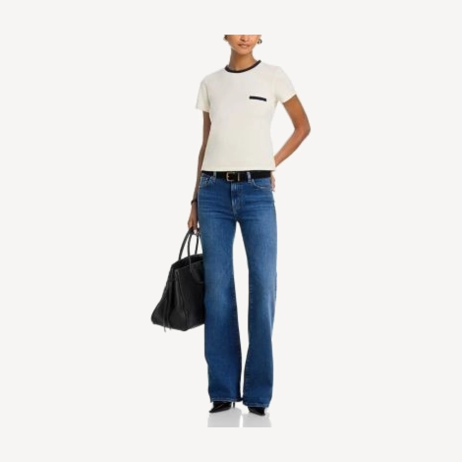 Frame The Icon High Rise Wide Leg Jeans in Foxley