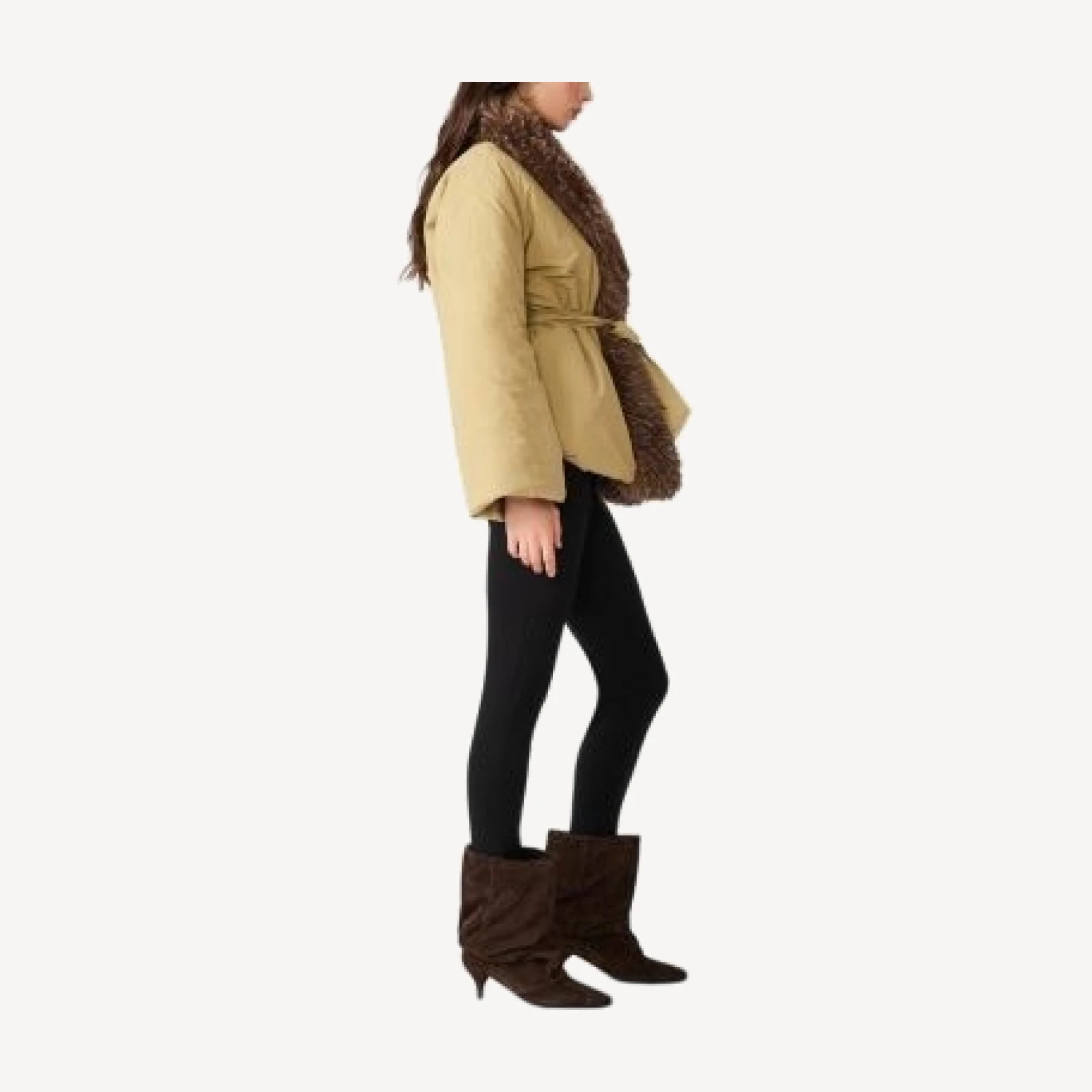 Steve Madden Millarca Faux Fur Trim Puffer Jacket