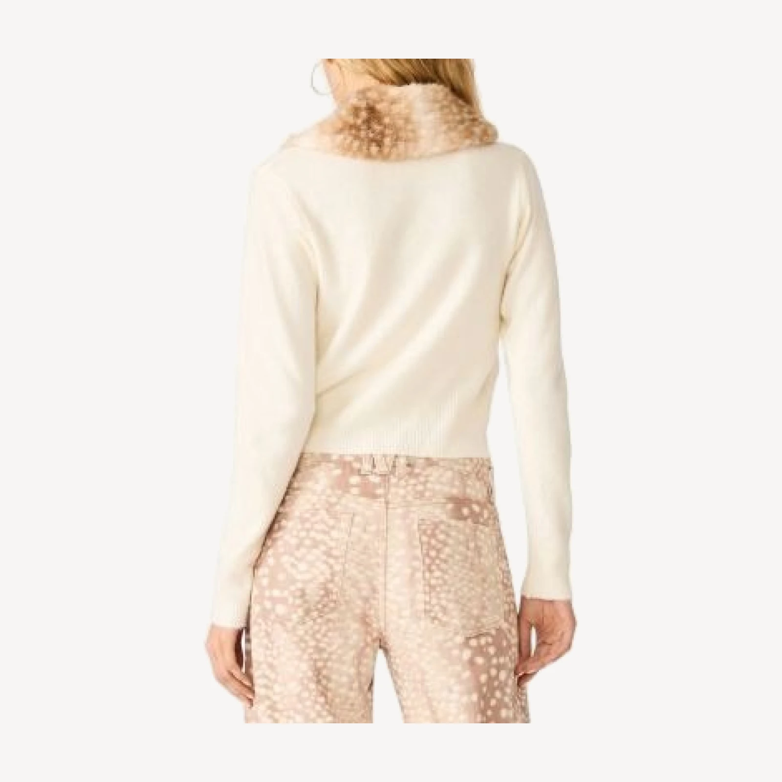 Steve Madden Jadie Faux Fur Collar Cardigan