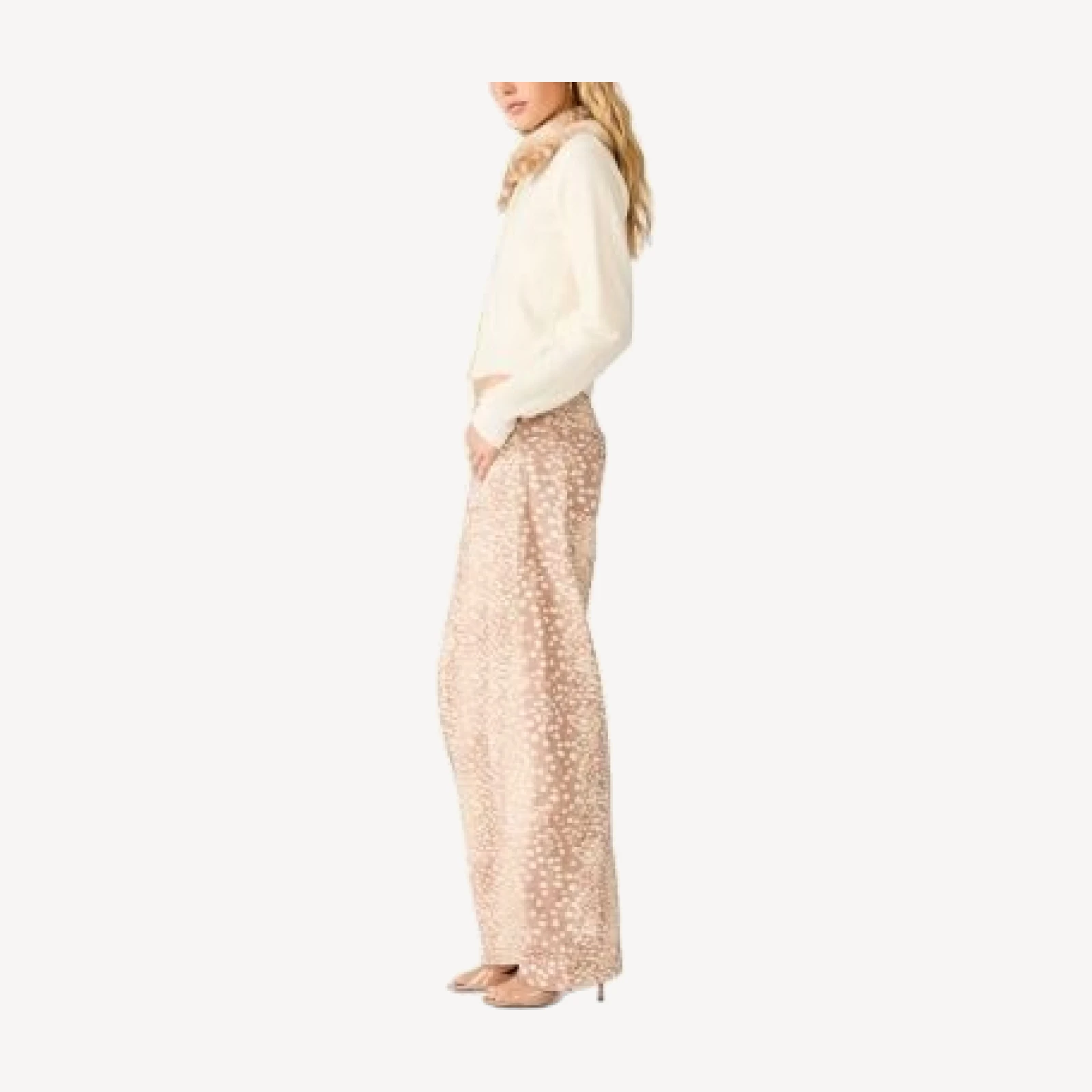 Steve Madden Jadie Faux Fur Collar Cardigan