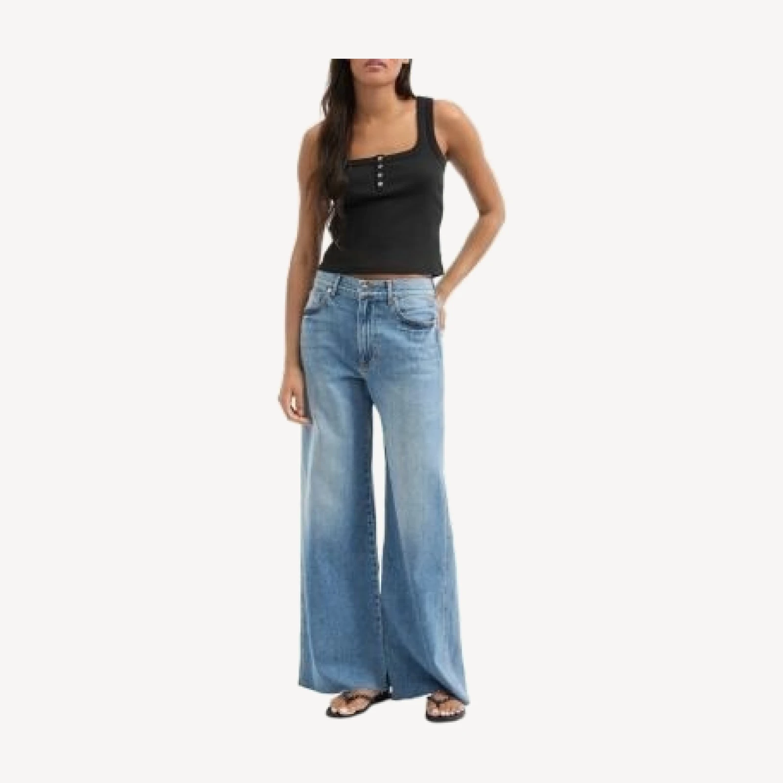 Veronica Beard Kasey High Rise Wide Leg Jeans in Dusted Glare