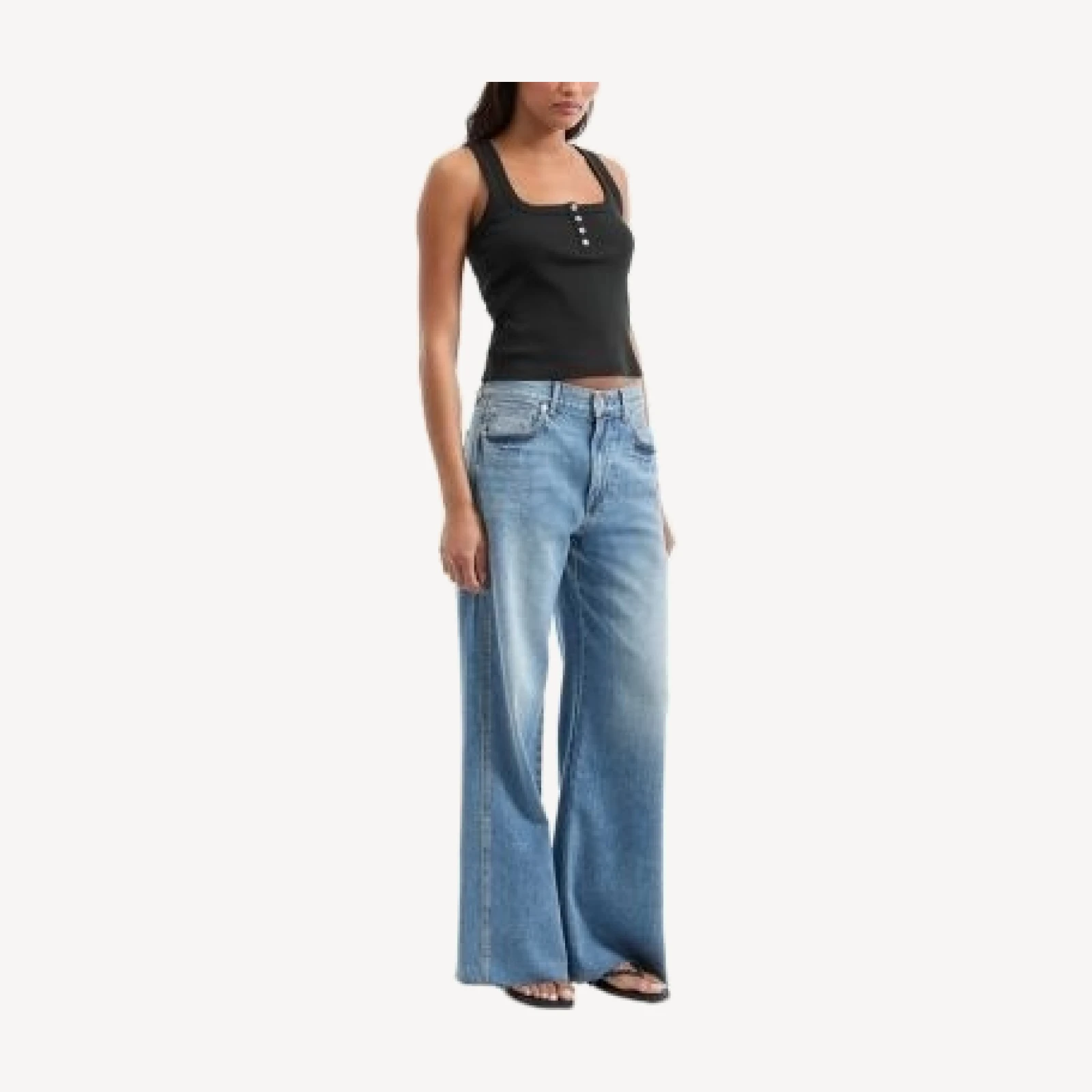 Veronica Beard Kasey High Rise Wide Leg Jeans in Dusted Glare