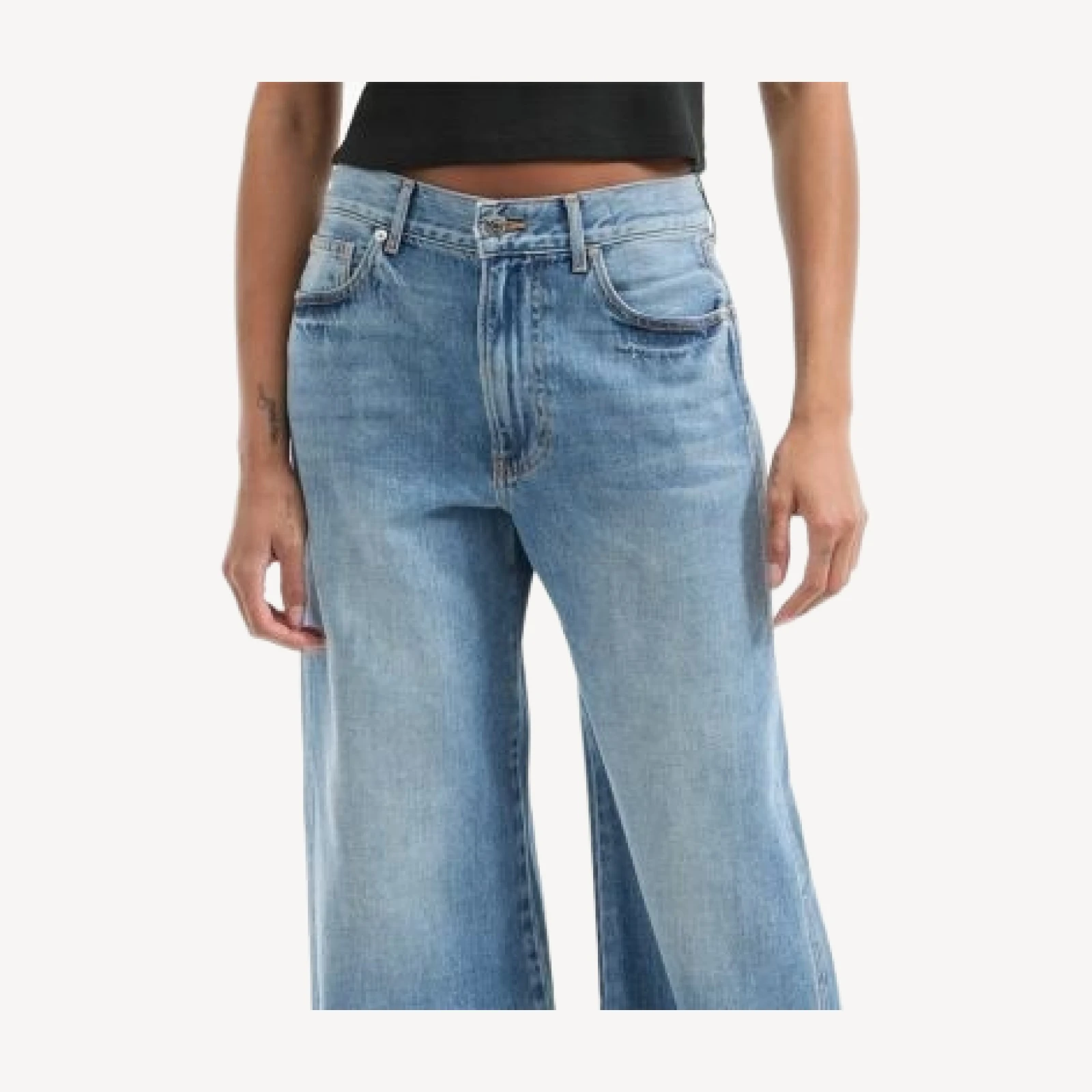 Veronica Beard Kasey High Rise Wide Leg Jeans in Dusted Glare
