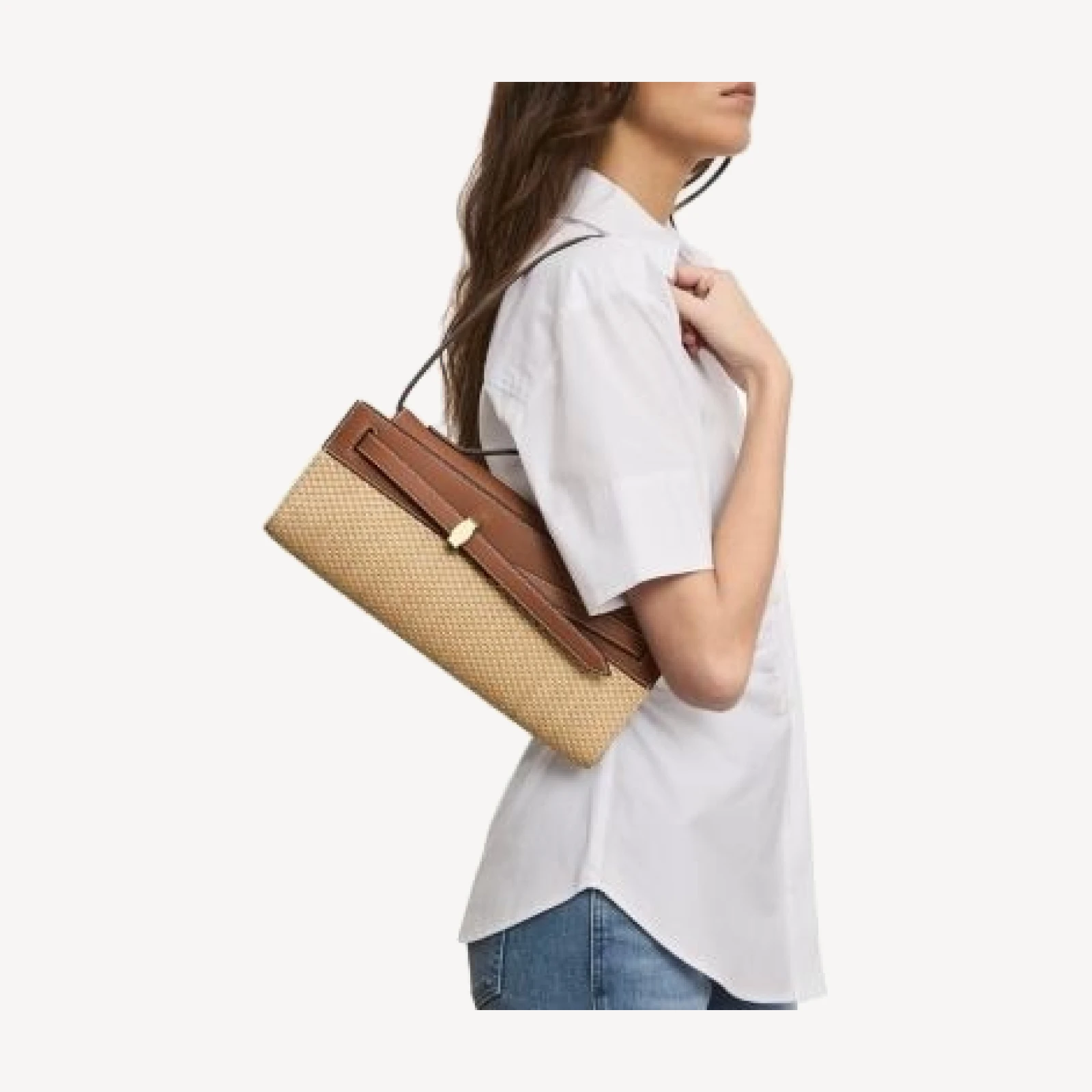 Veronica Beard Dash Raffia Clutch