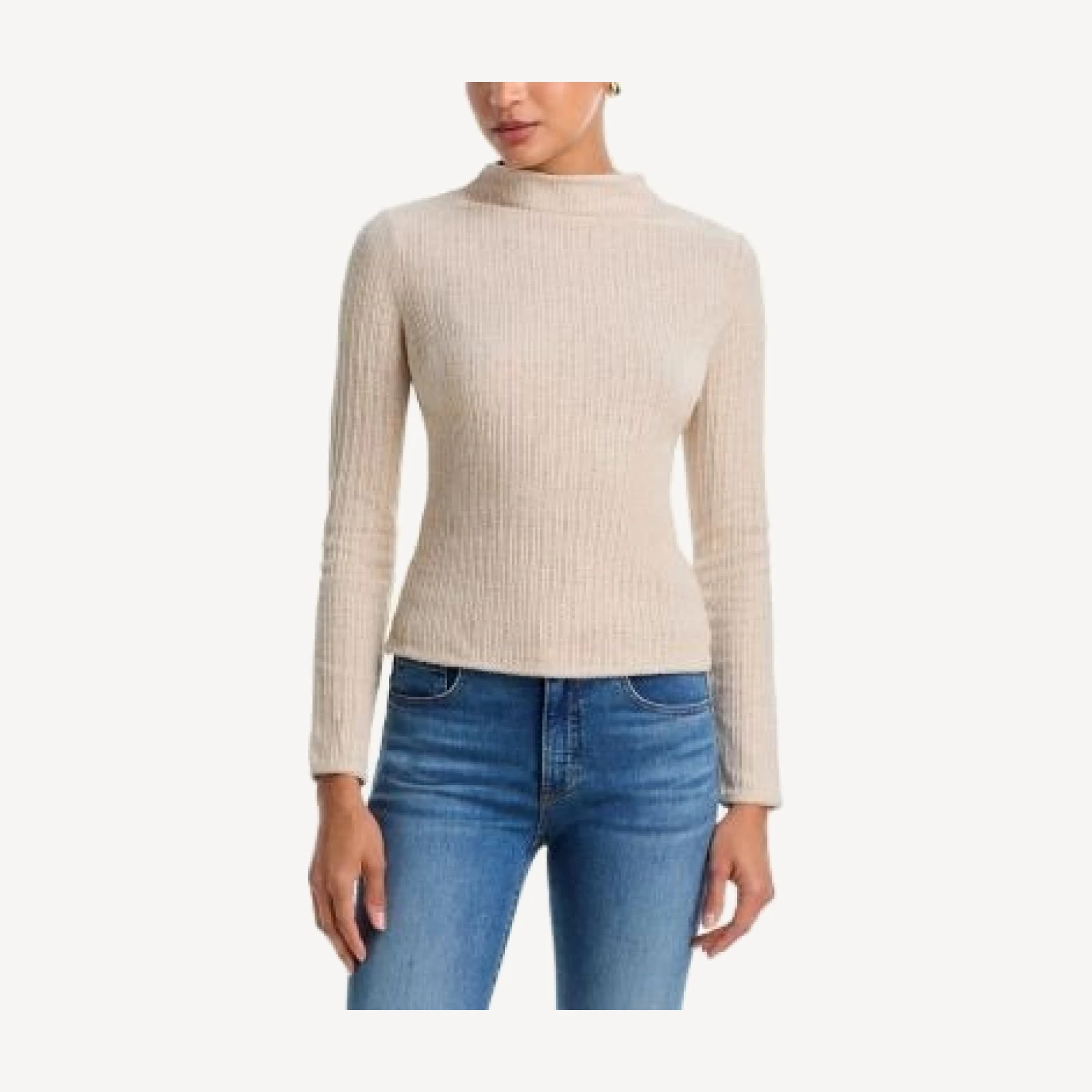 Veronica Beard Nadja Mock Neck Top