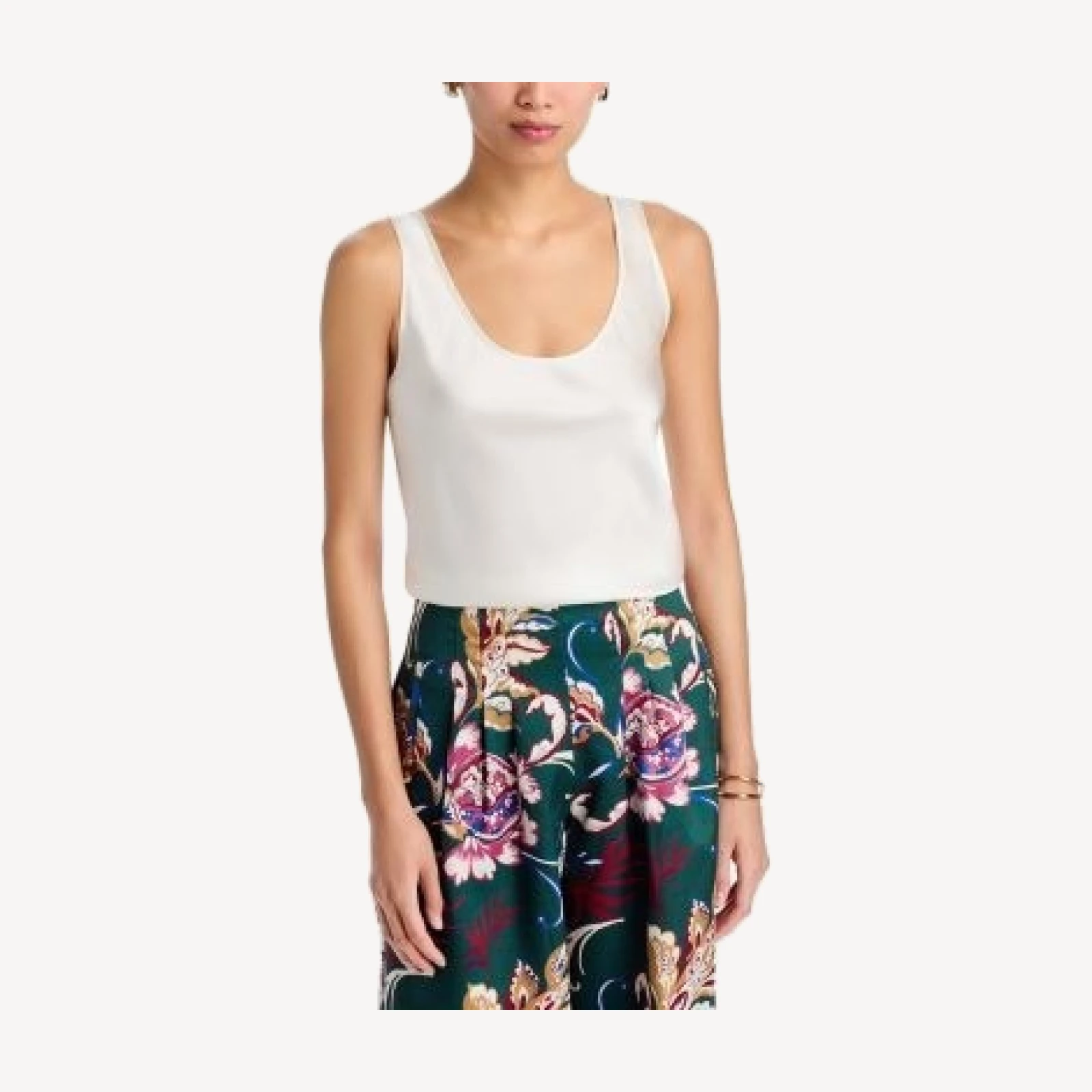 Veronica Beard William Silk Blend Scoop Neck Tank