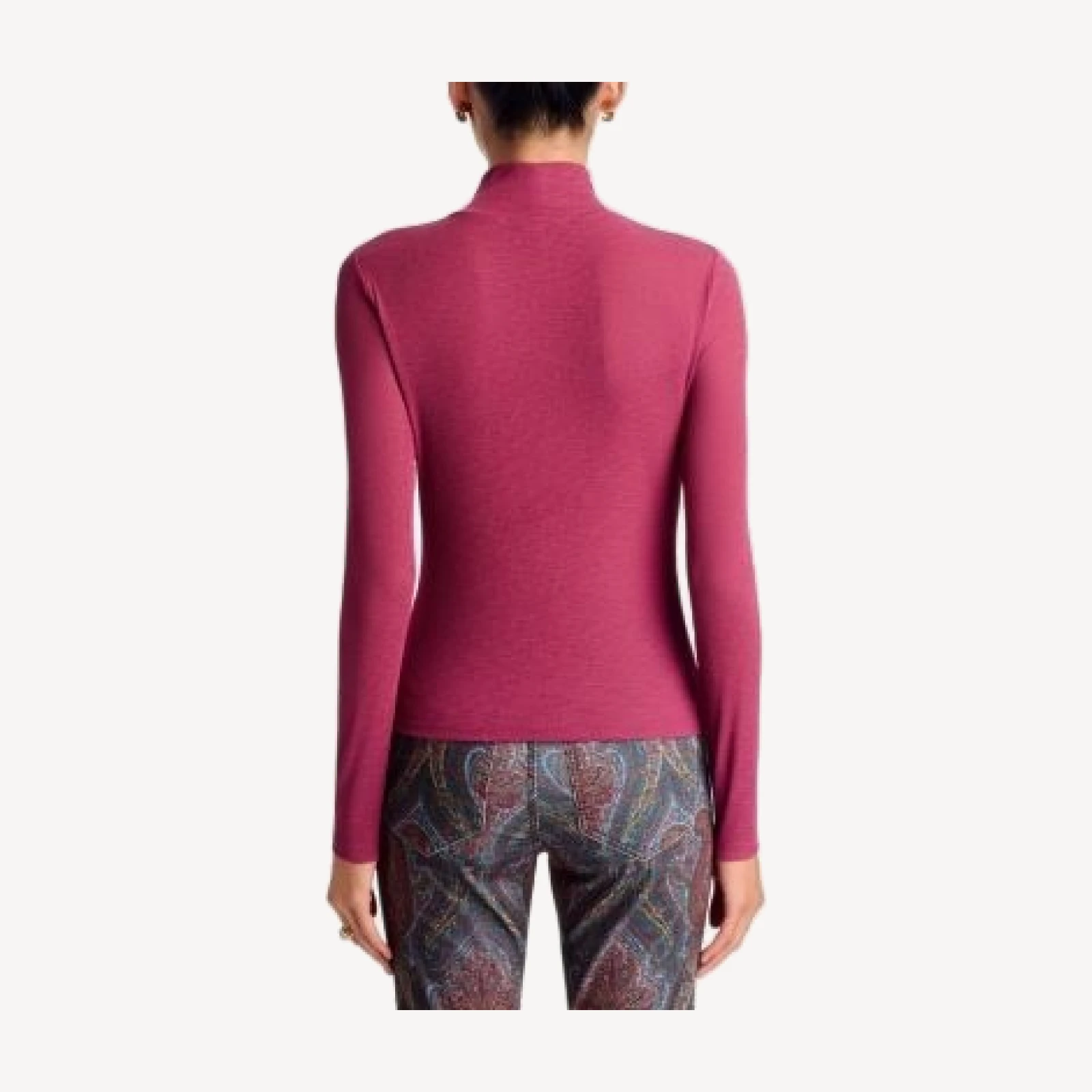 Veronica Beard Wyeth Long Sleeve Turtleneck Top