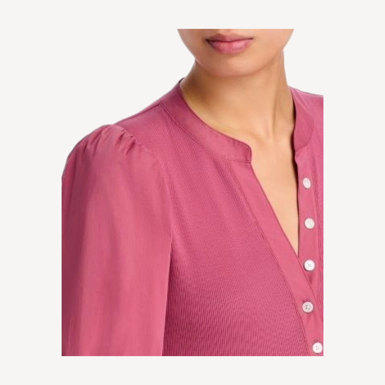 Veronica Beard Coralee Puff Sleeve Ribbed Top