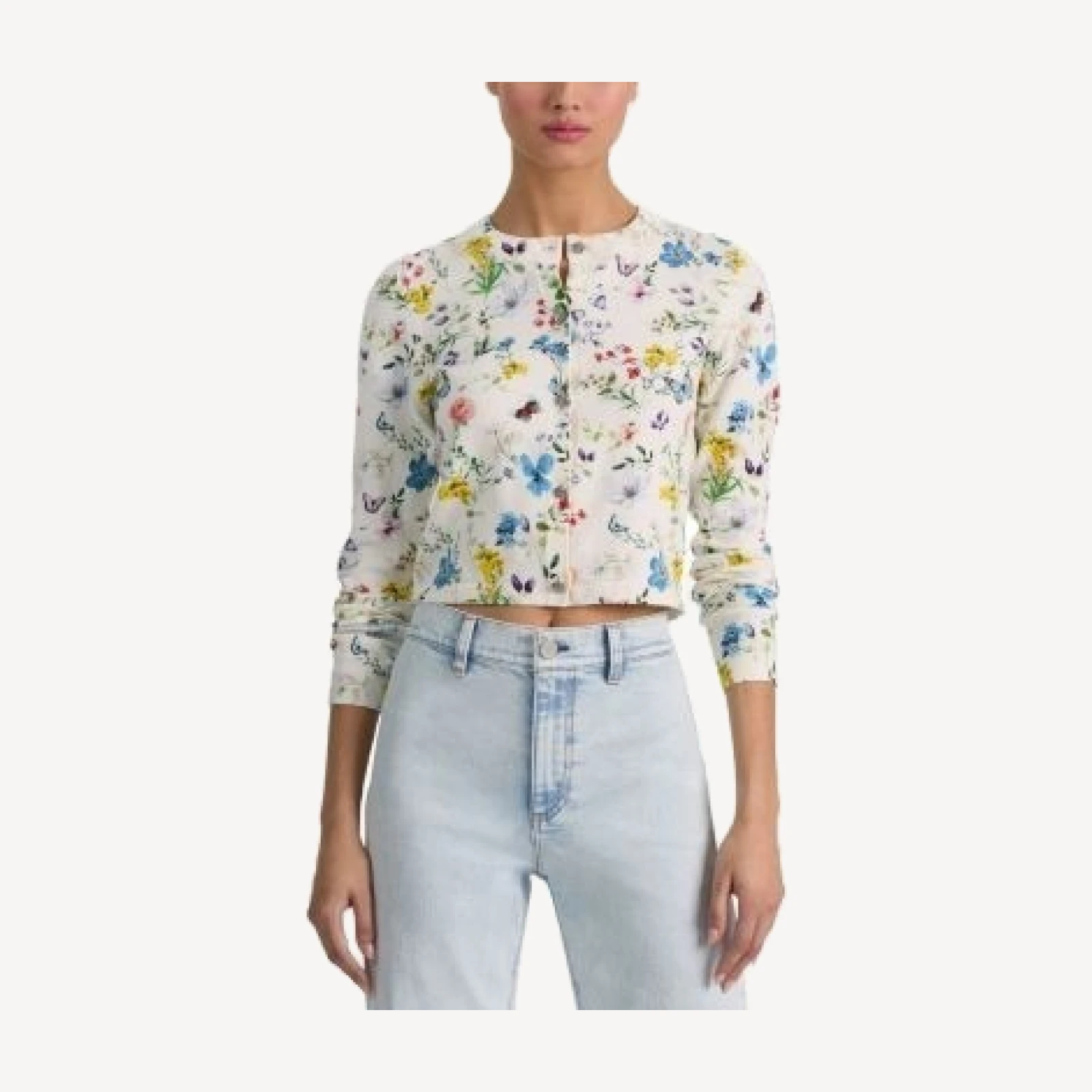 Alice and Olivia Carson Cropped Cardigan