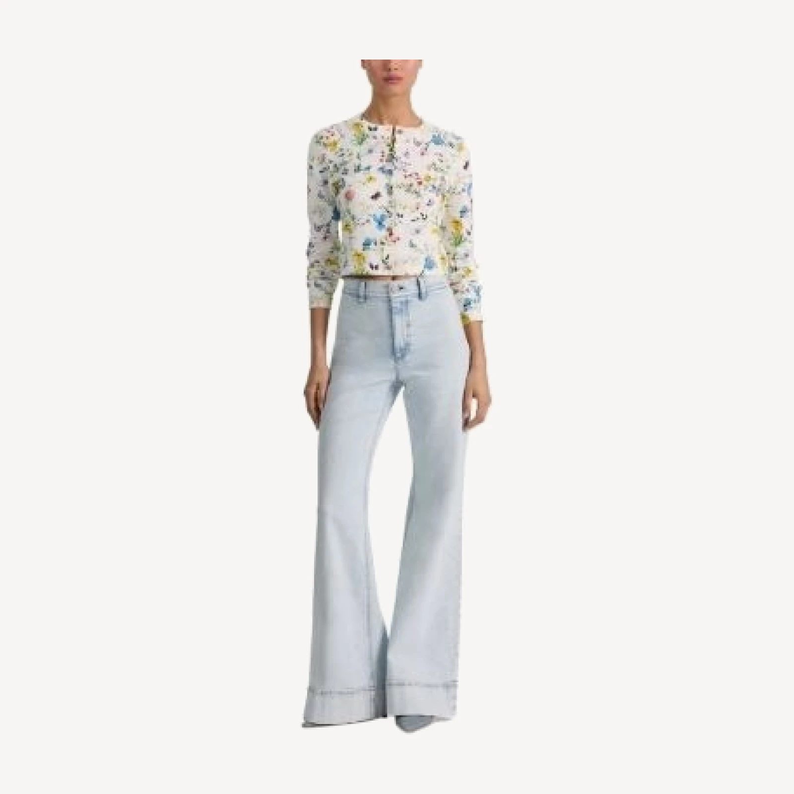 Alice and Olivia Carson Cropped Cardigan