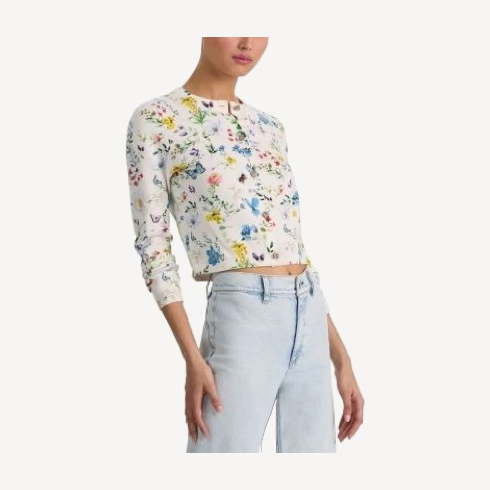 Alice and Olivia Carson Cropped Cardigan