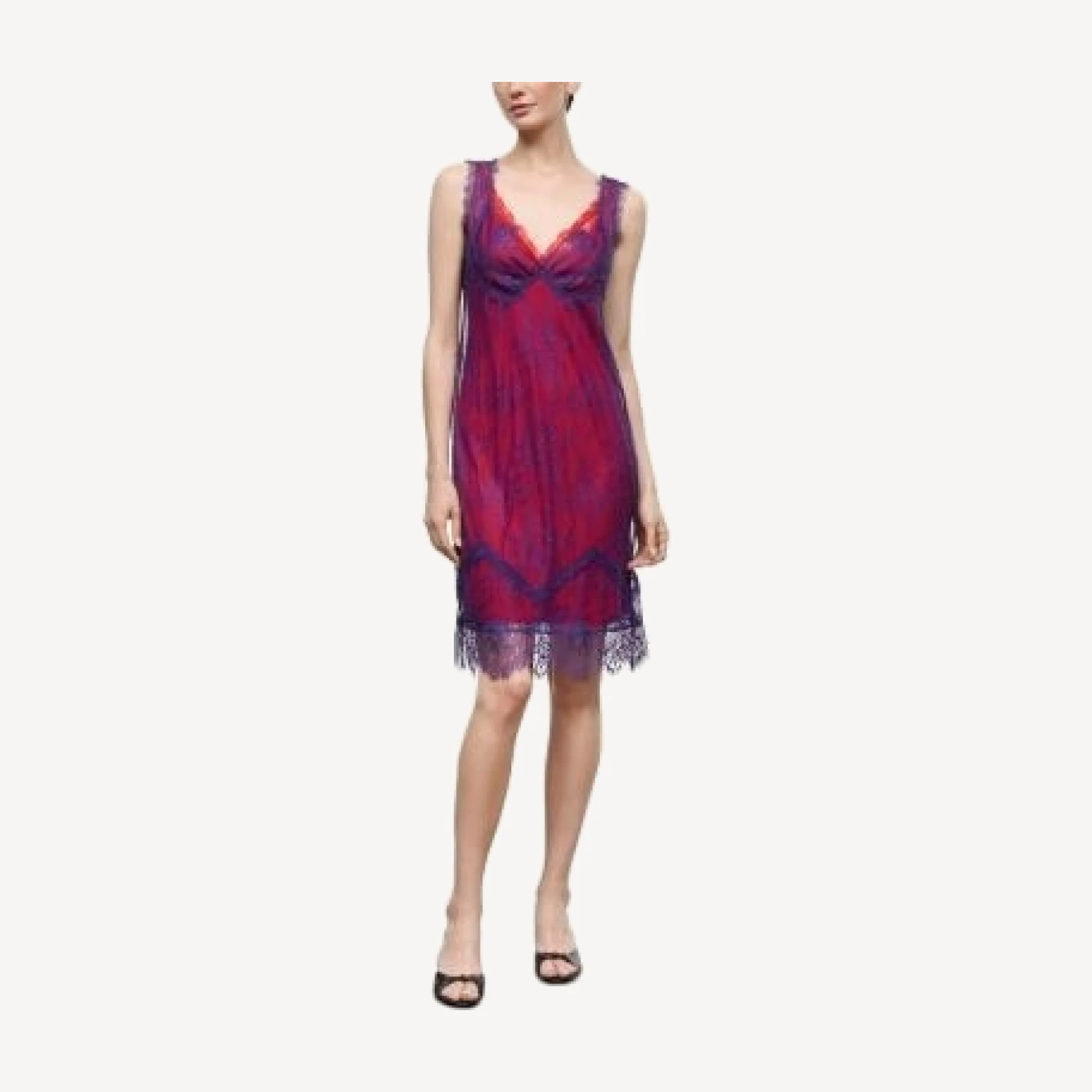 Staud Vega V Neck Lace Sleeveless Dress