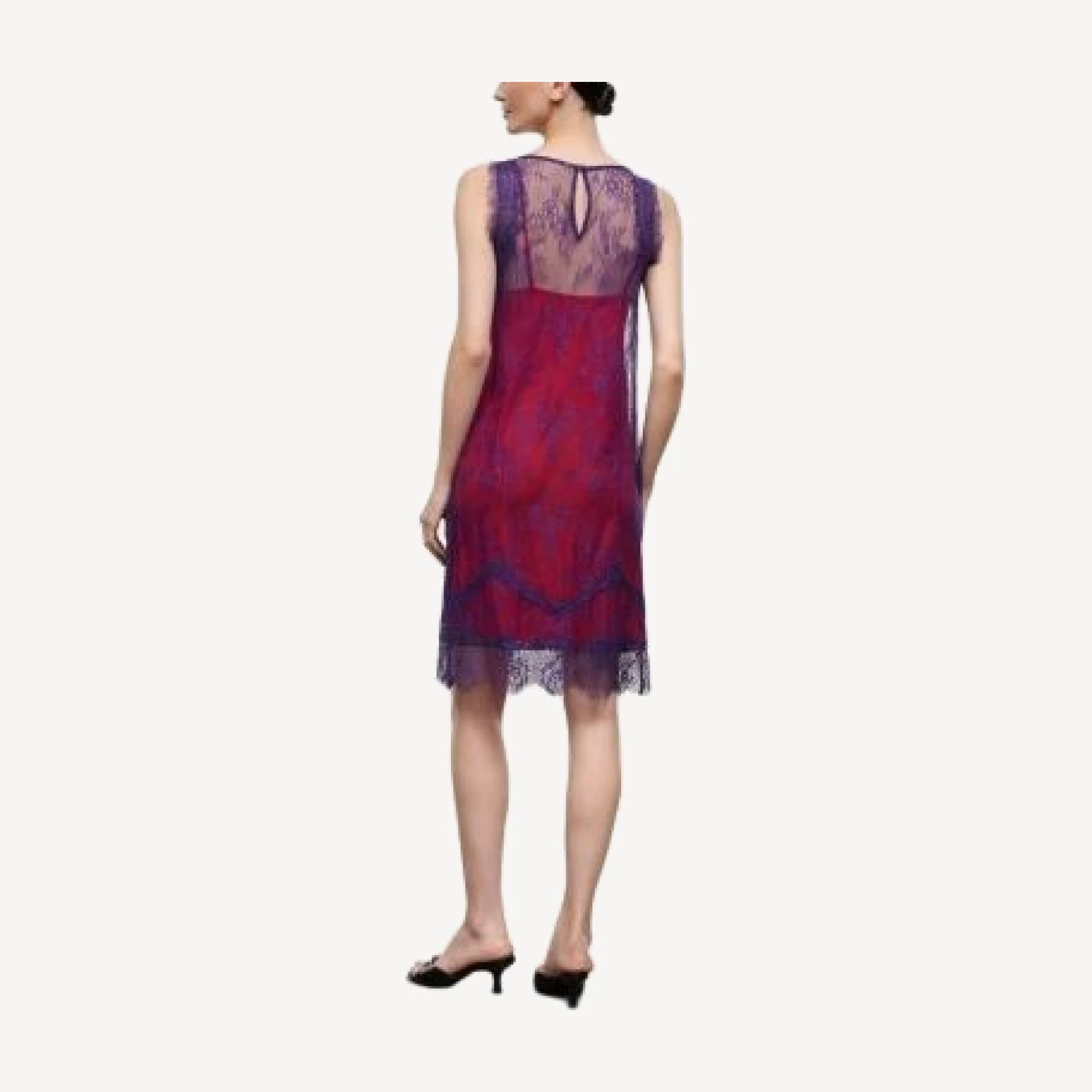 Staud Vega V Neck Lace Sleeveless Dress