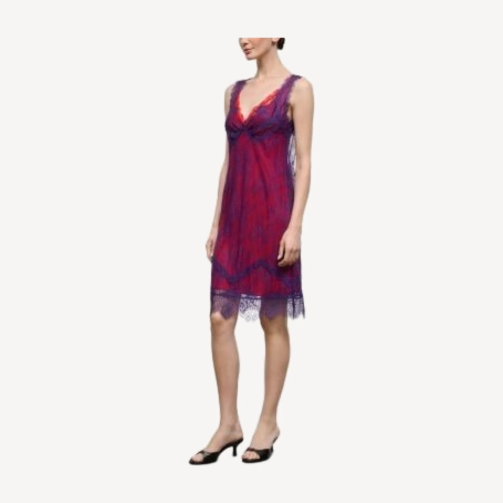 Staud Vega V Neck Lace Sleeveless Dress