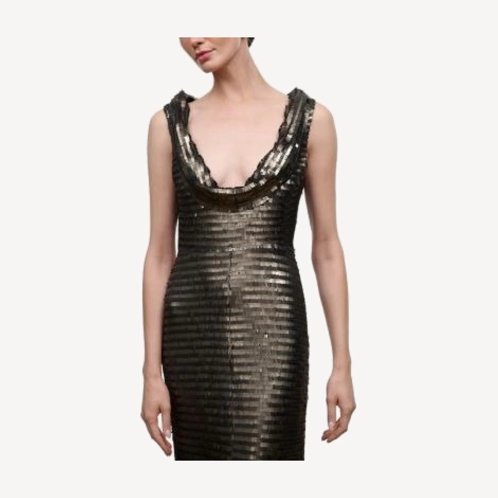 Staud Mirielle Embellished Plunge Neck Dress