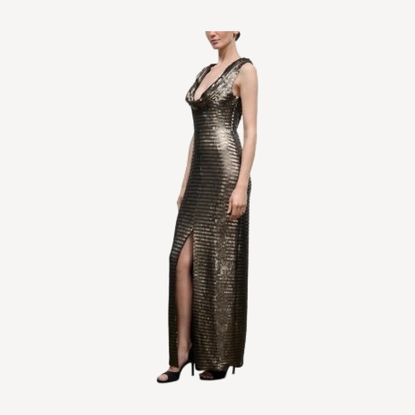 Staud Mirielle Embellished Plunge Neck Dress