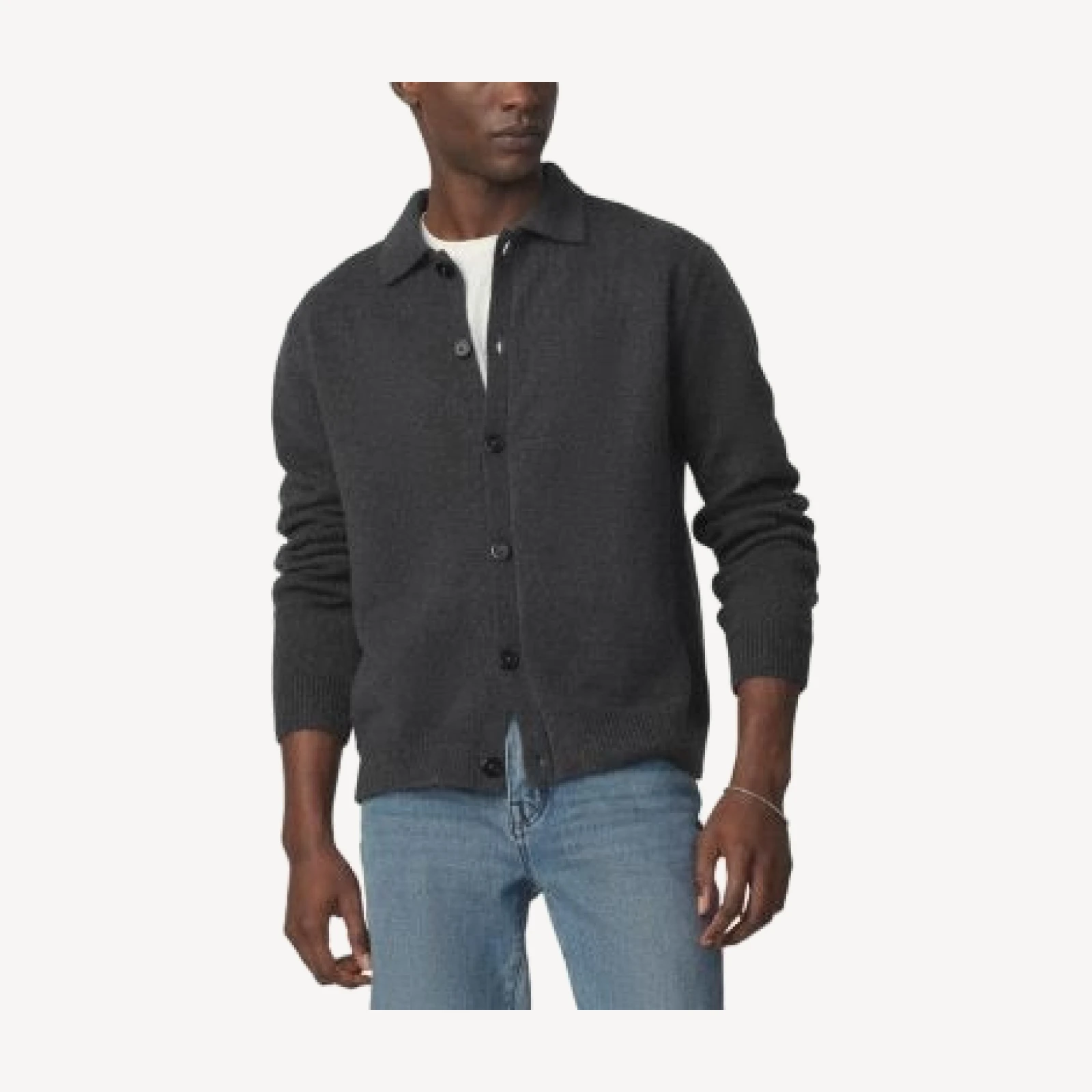 Joe's Jeans Turbulence Button Cardigan Polo Sweater