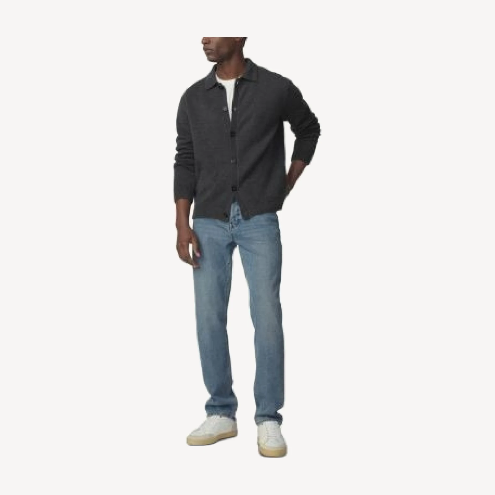 Joe's Jeans Turbulence Button Cardigan Polo Sweater