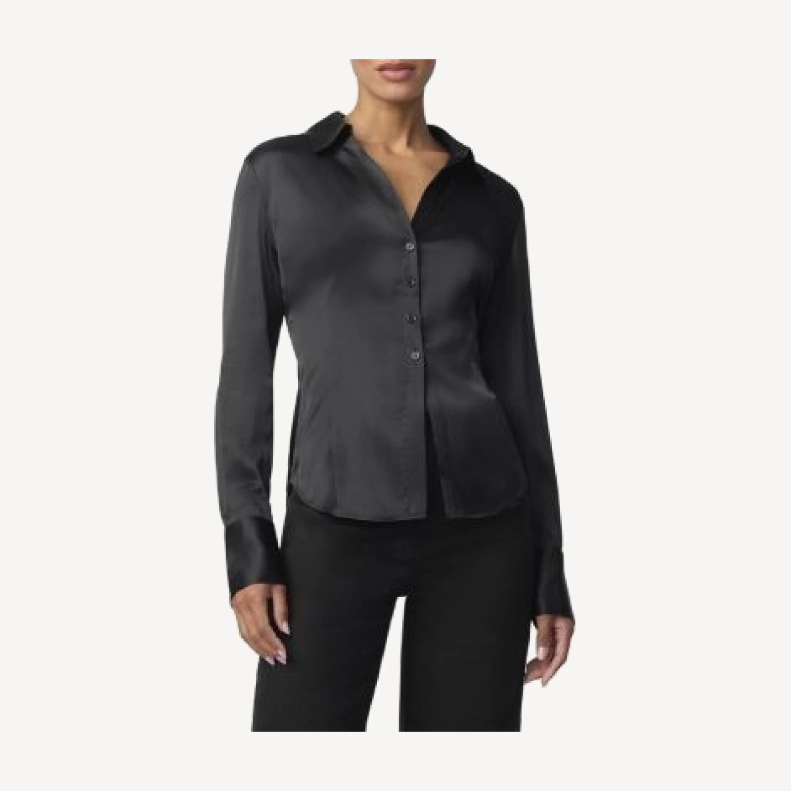 Joe's Jeans The Satin Cora Slim Button Up Blouse