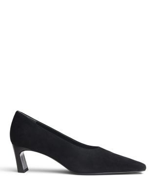 rag & bone Women's Kai Suede Square Toe Pumps