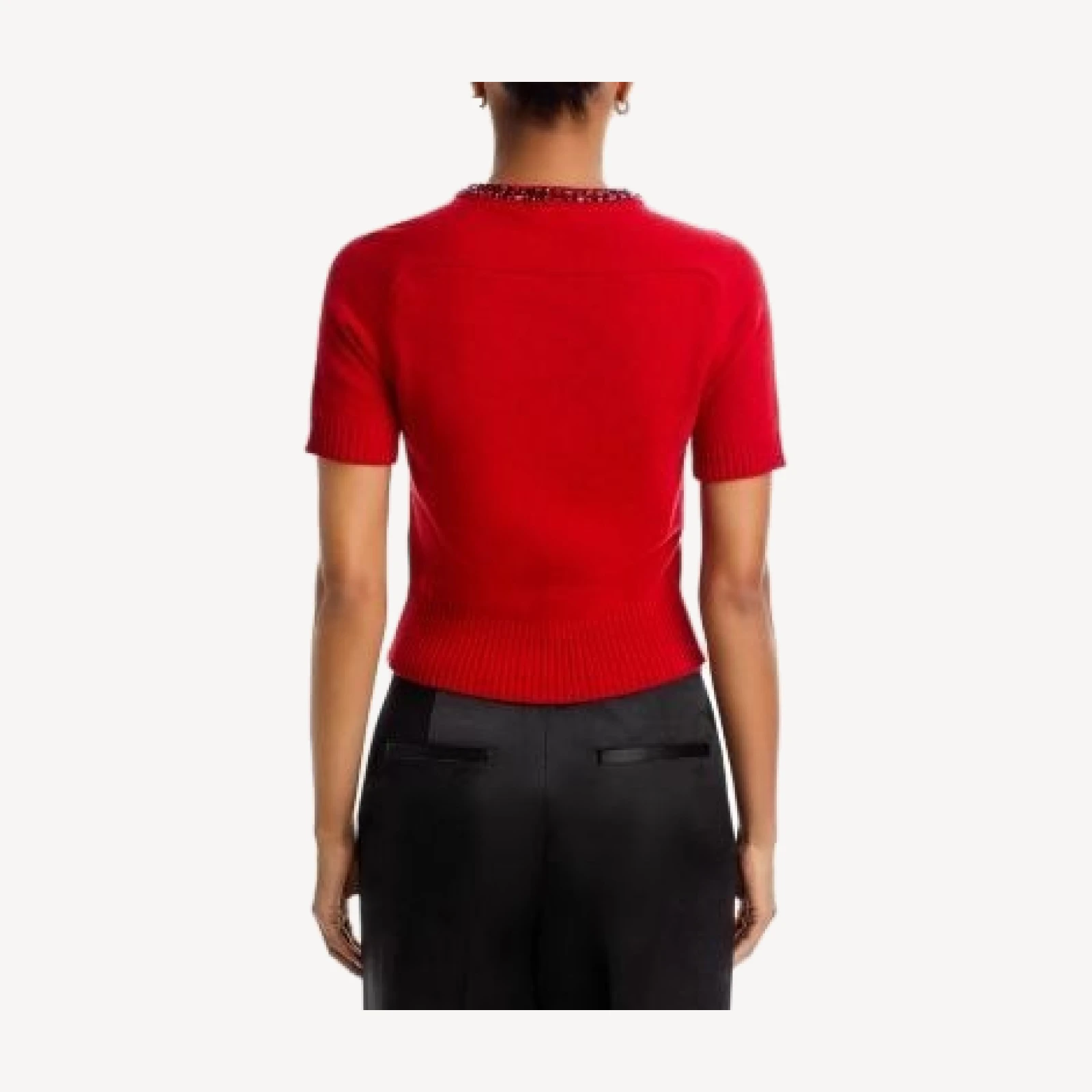 rag & bone Bonnie Embellished Crewneck Short Sleeve Sweater