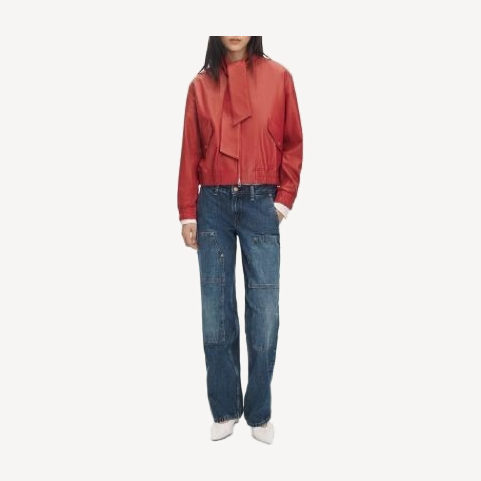 rag & bone Cam Cotton Low Rise Utility Straight Leg Jeans in Elden
