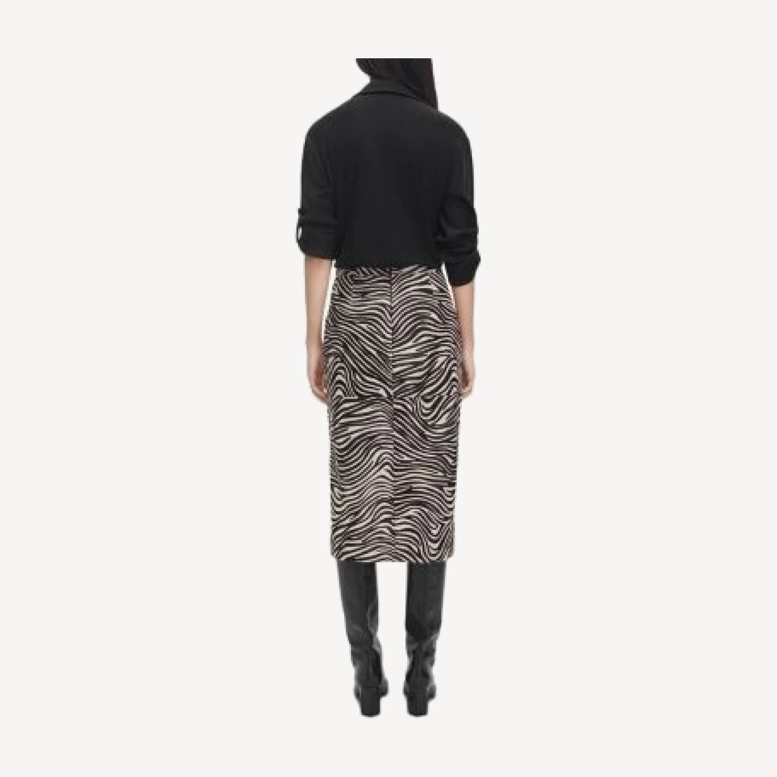 rag & bone Bessie Calf Hair High Rise Midi Skirt