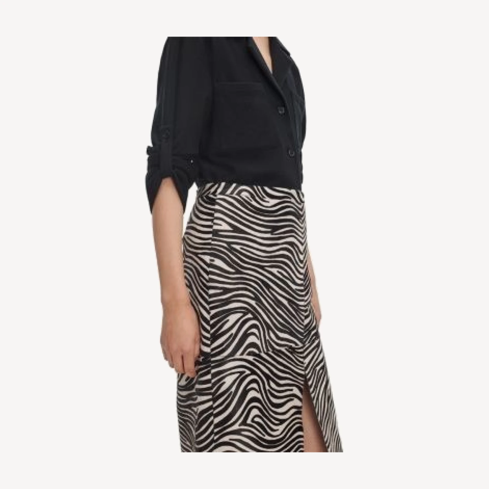 rag & bone Bessie Calf Hair High Rise Midi Skirt