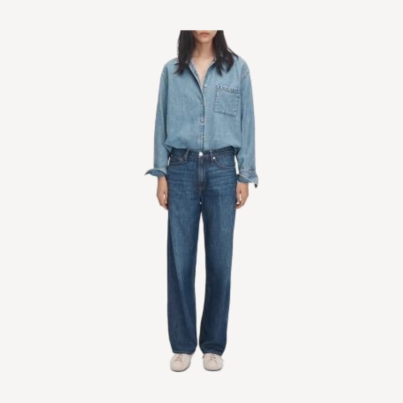 rag & bone Ftwt Logan High Rise Wide Leg Jeans in Harbor