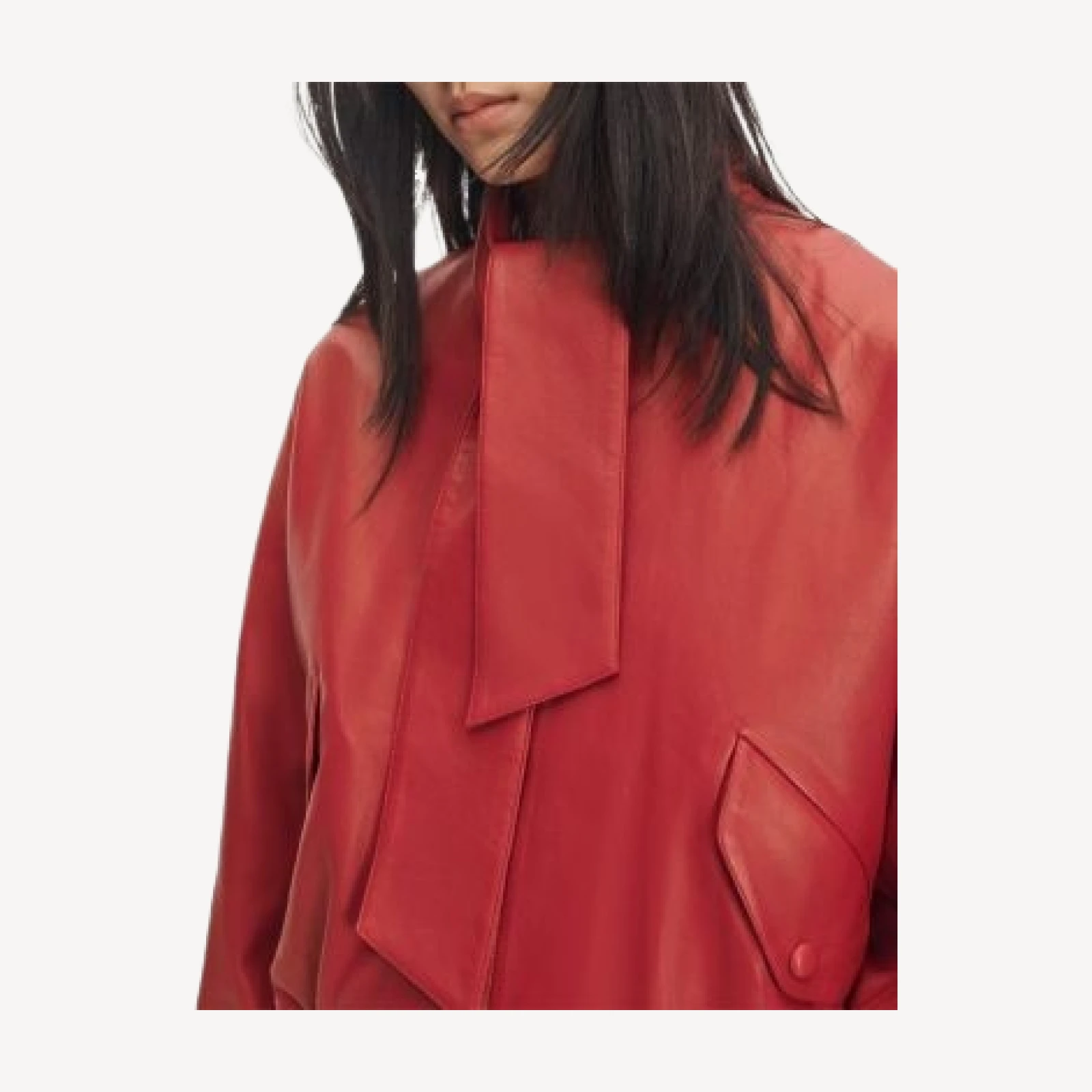 rag & bone Marissa Leather Scarf Jacket