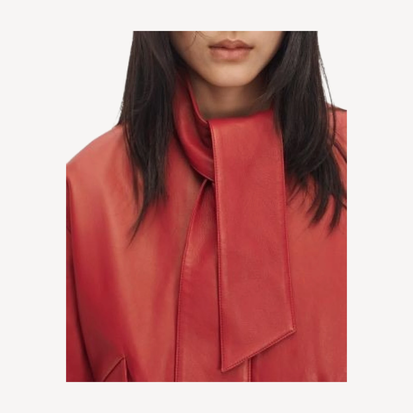rag & bone Marissa Leather Scarf Jacket