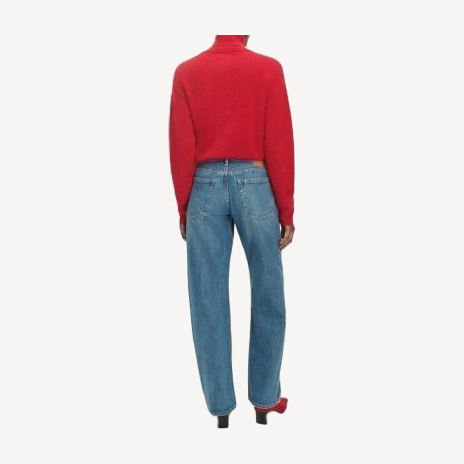 rag & bone Willa Cotton Mid Rise Curved Leg Jeans in Mara
