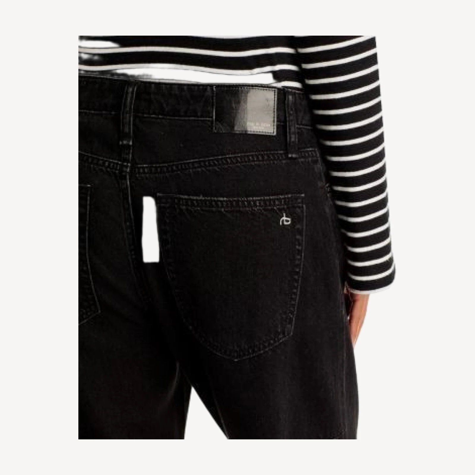rag & bone Ftwt Stevie High Rise Slim Tapered Leg Jeans in Shadow