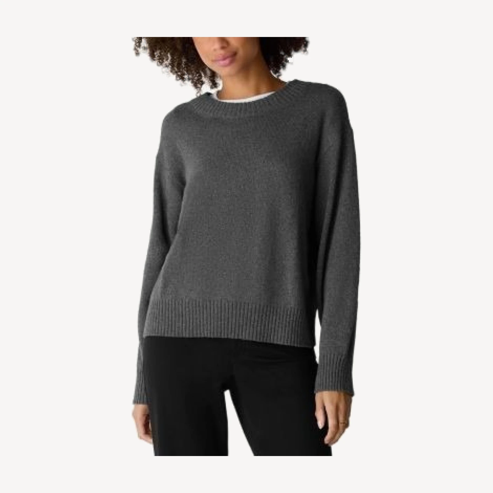 Eileen Fisher Cotton & Cashmere Crewneck Sweater