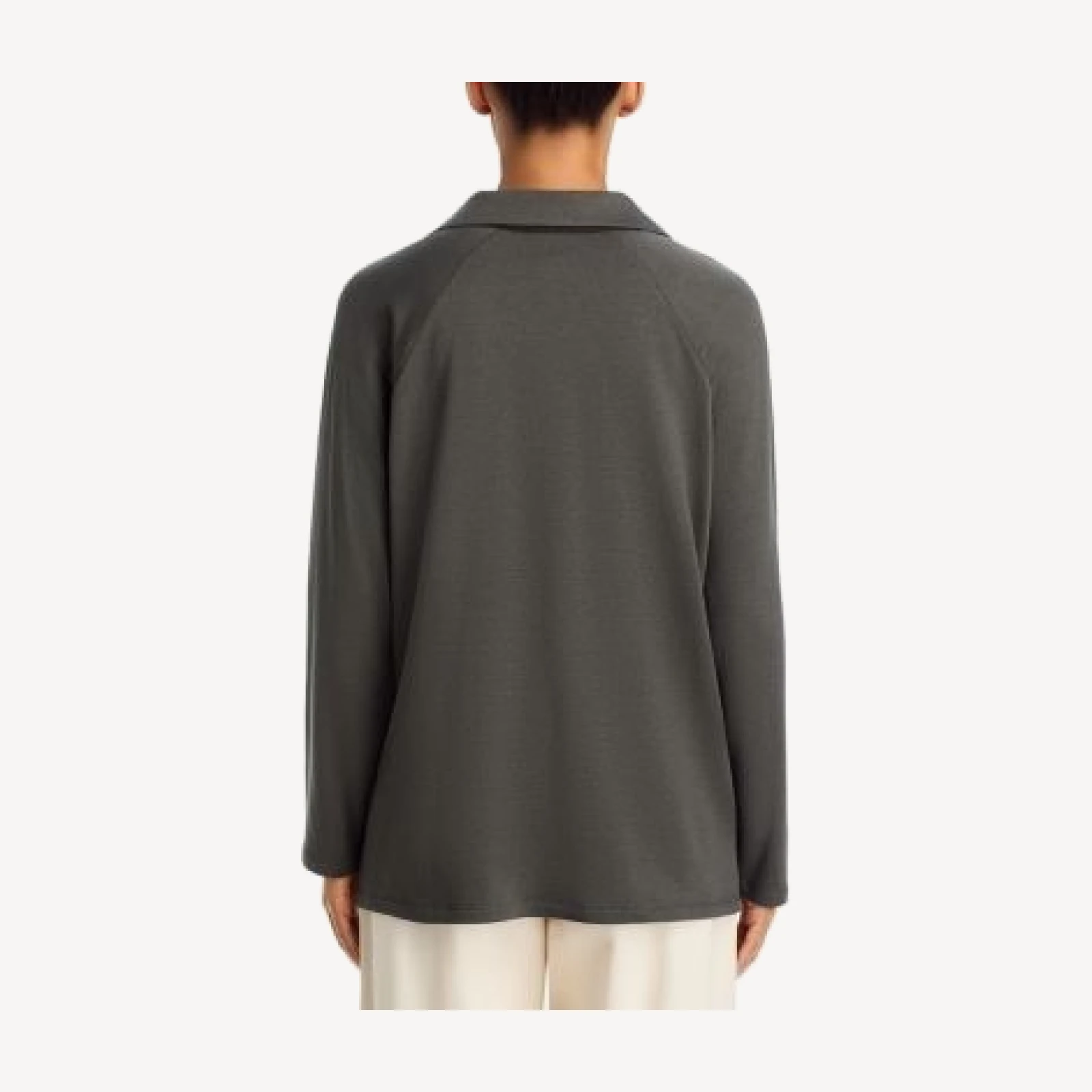 Eileen Fisher Brushed Terry Raglan Henley Tunic