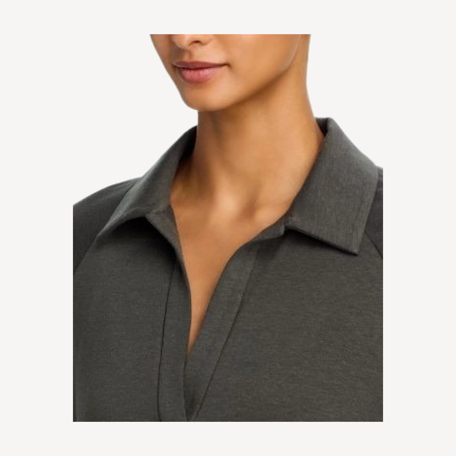 Eileen Fisher Brushed Terry Raglan Henley Tunic