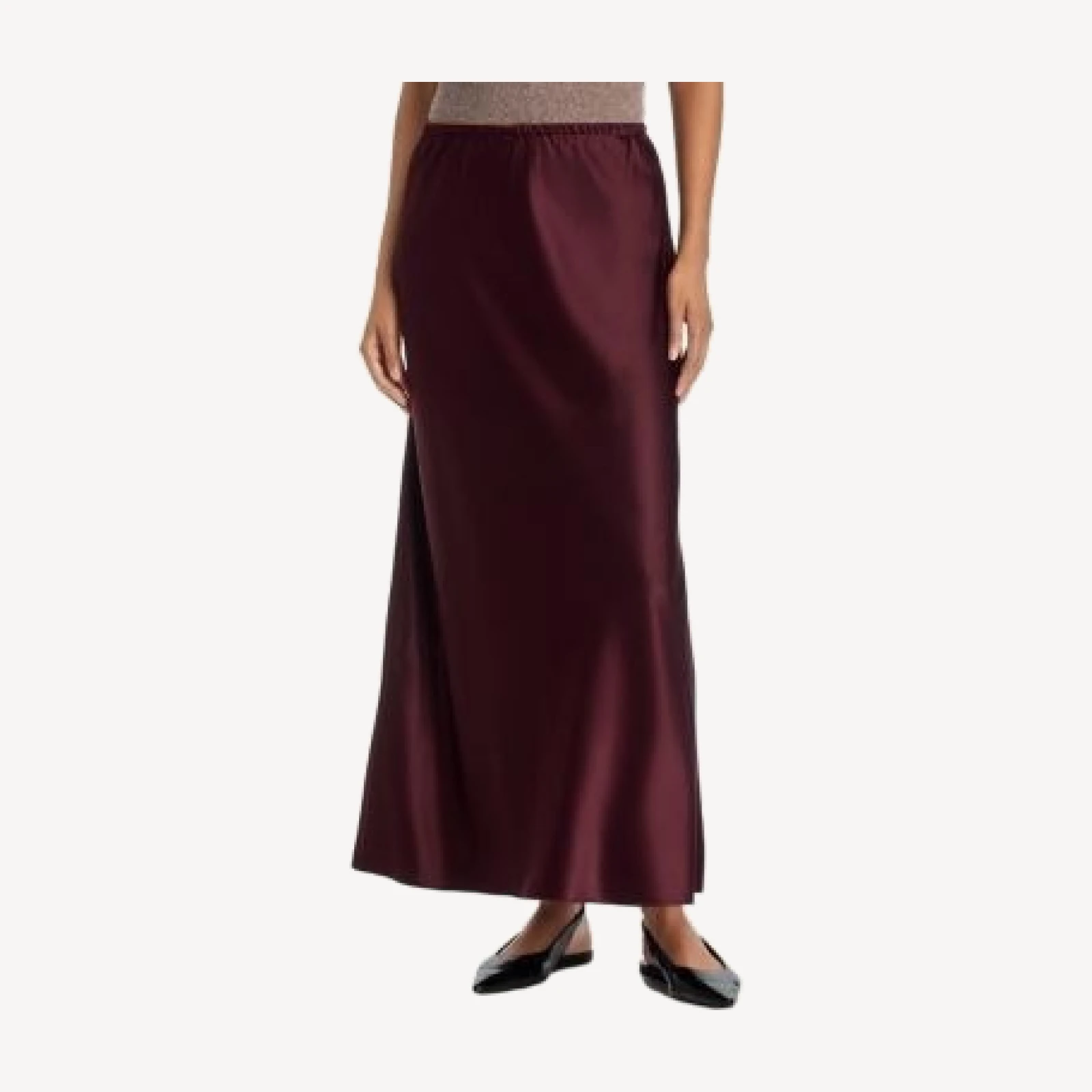 Eileen Fisher Silk Charmeuse Bias Cut Maxi Skirt