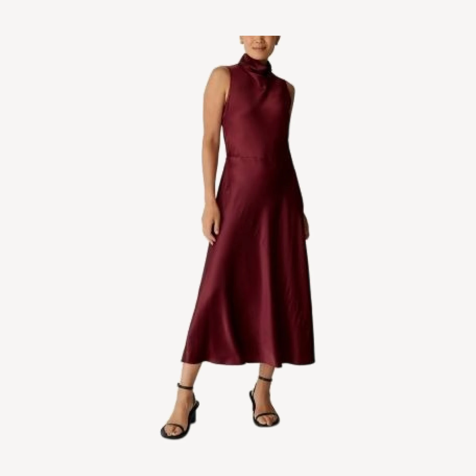 Eileen Fisher Silk Blend Cowlneck Maxi Dress